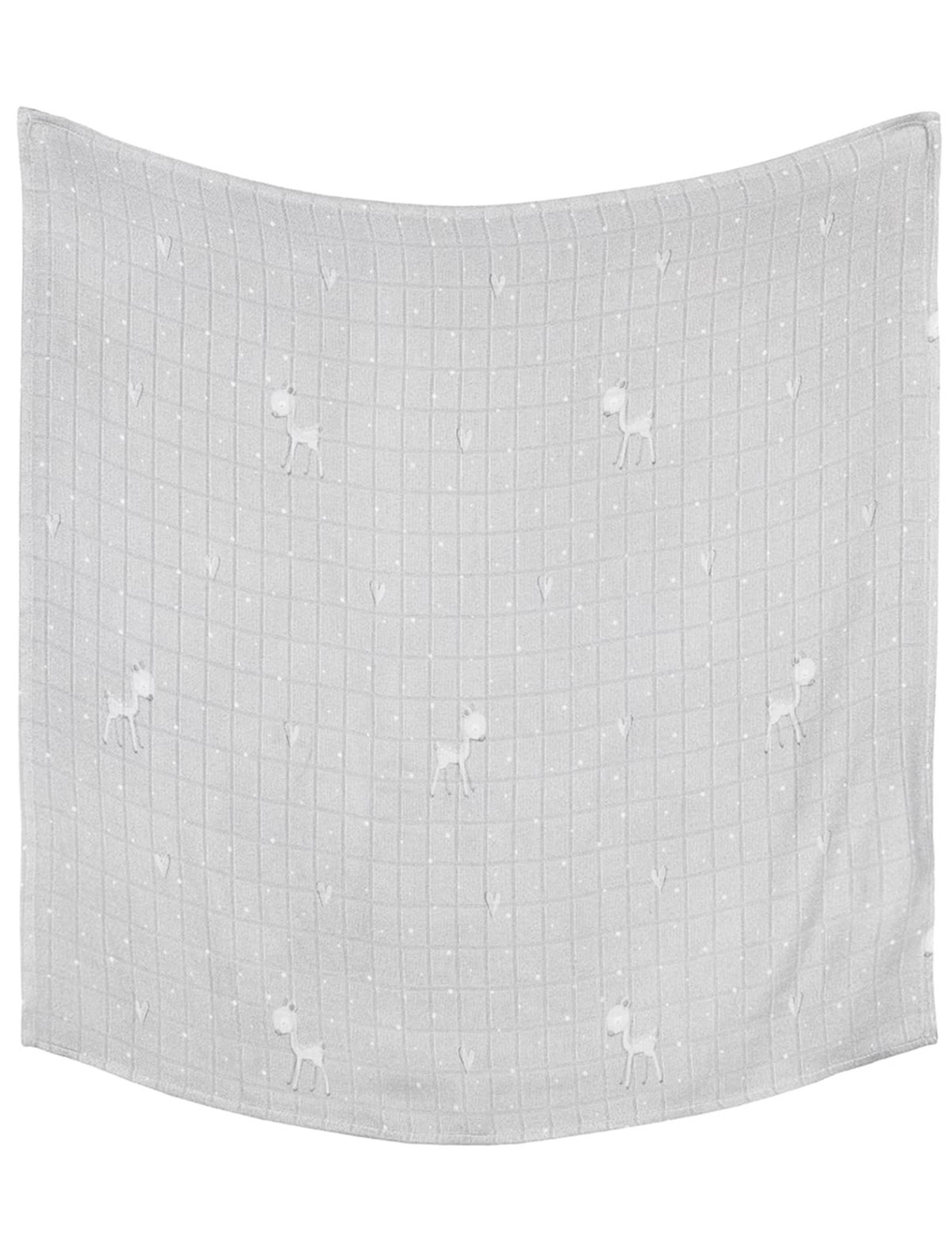 Бамбуковый плед серый 120х120 см