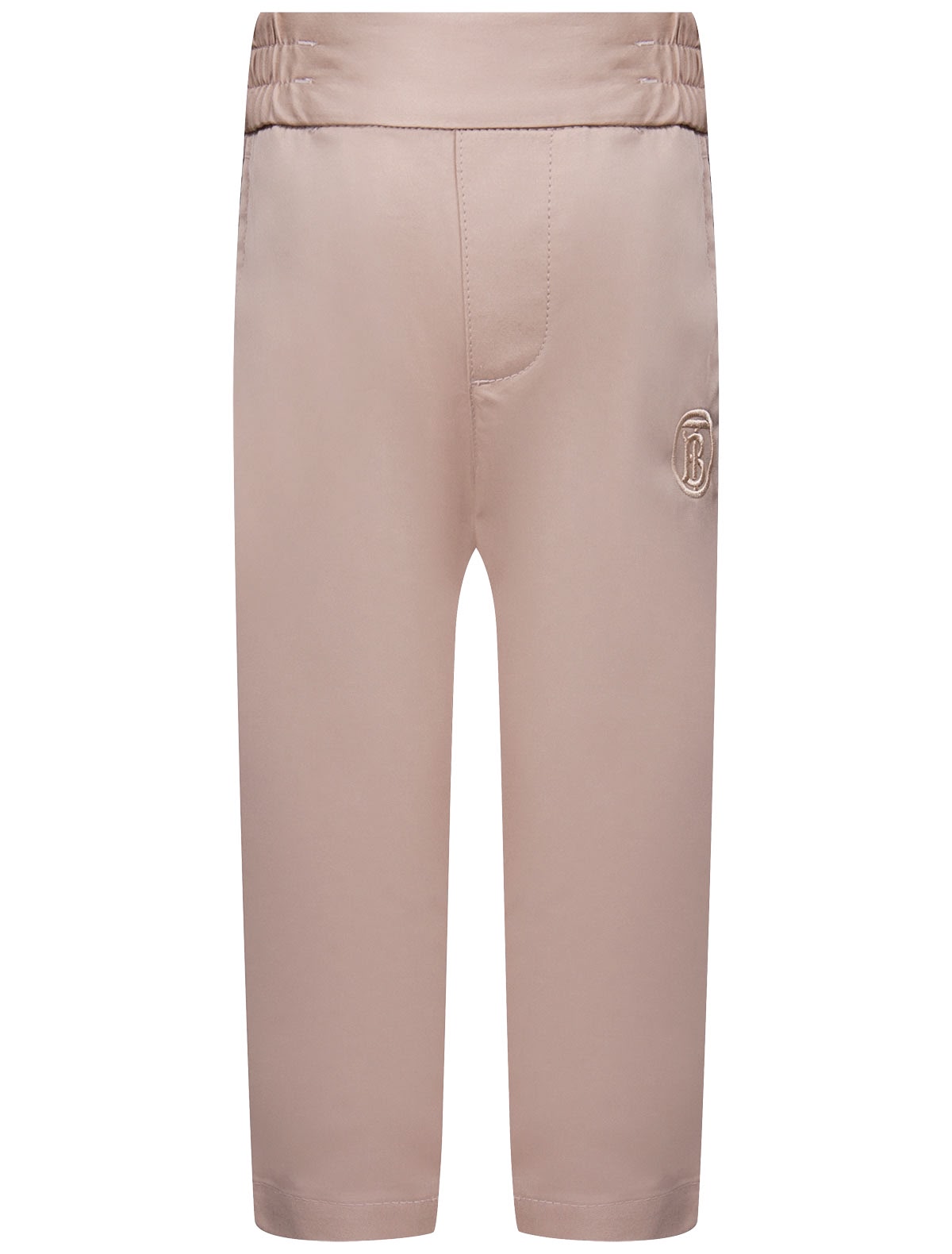 бежевые Брюки с вышитым логотипом