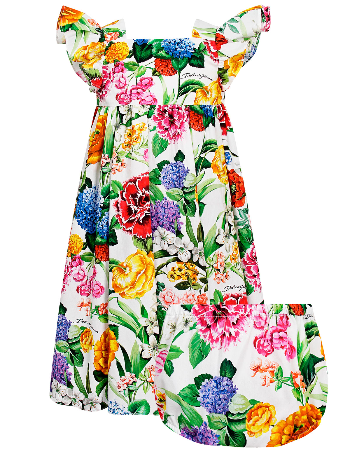 Платье с трусиками с цветочным принтом