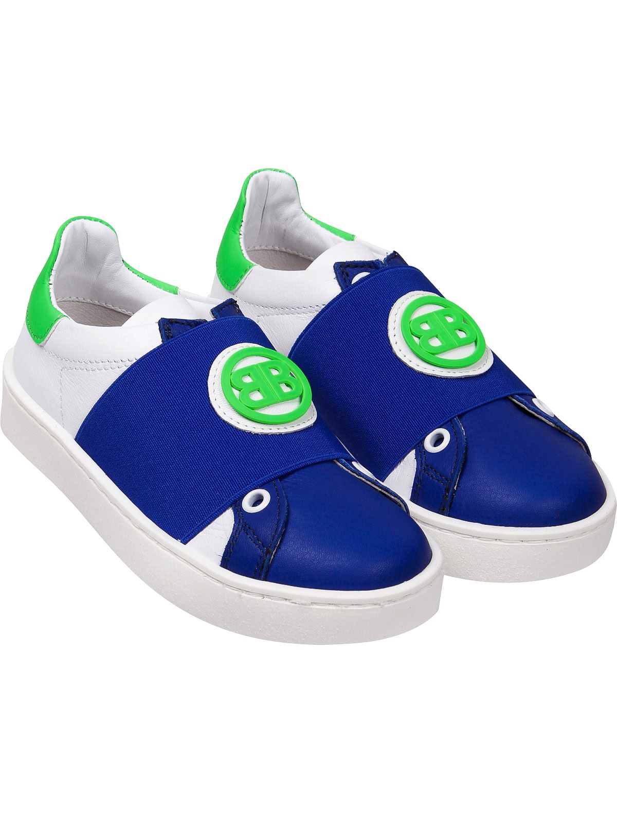 Кеды из натуральной кожи с эластичными лентами