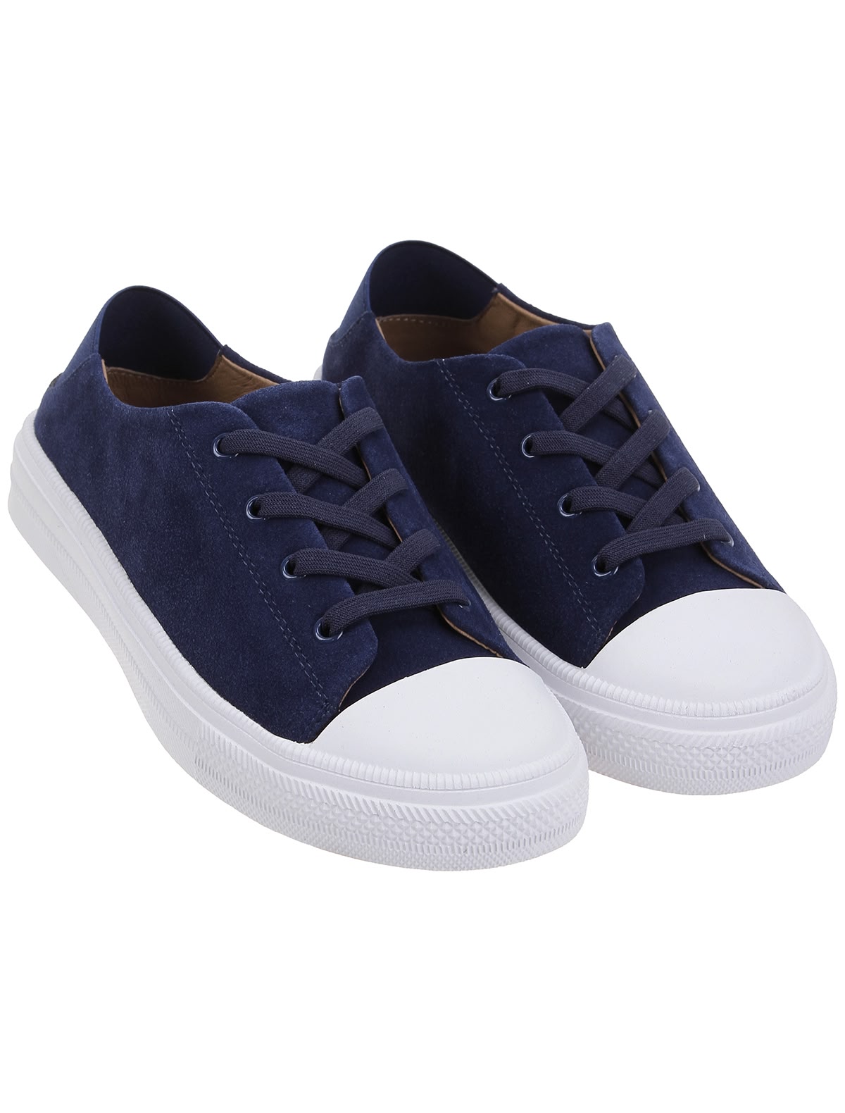 Синие кеды из кожи