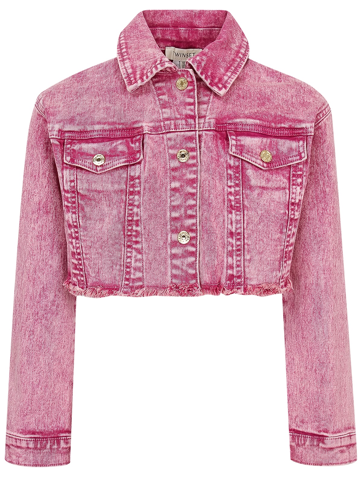 Джинсовая куртка цвета фуксии