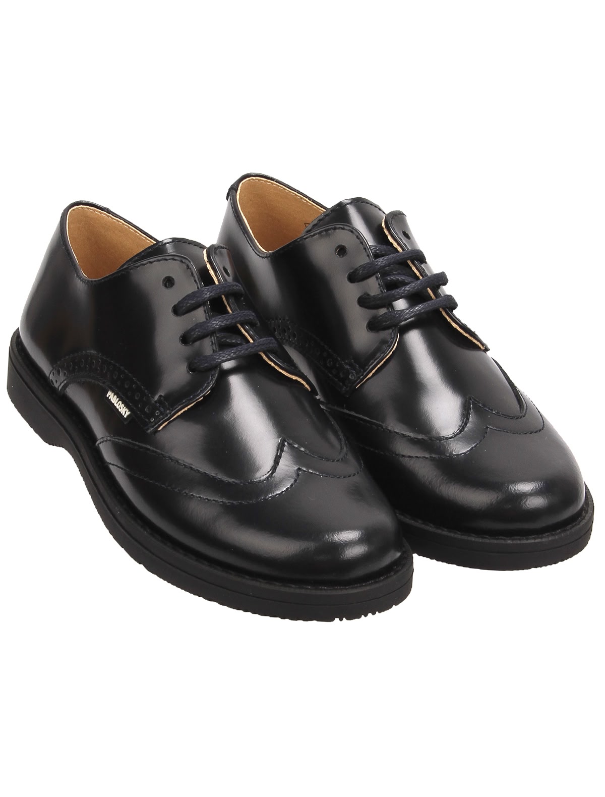 Темно-синие полуботинки