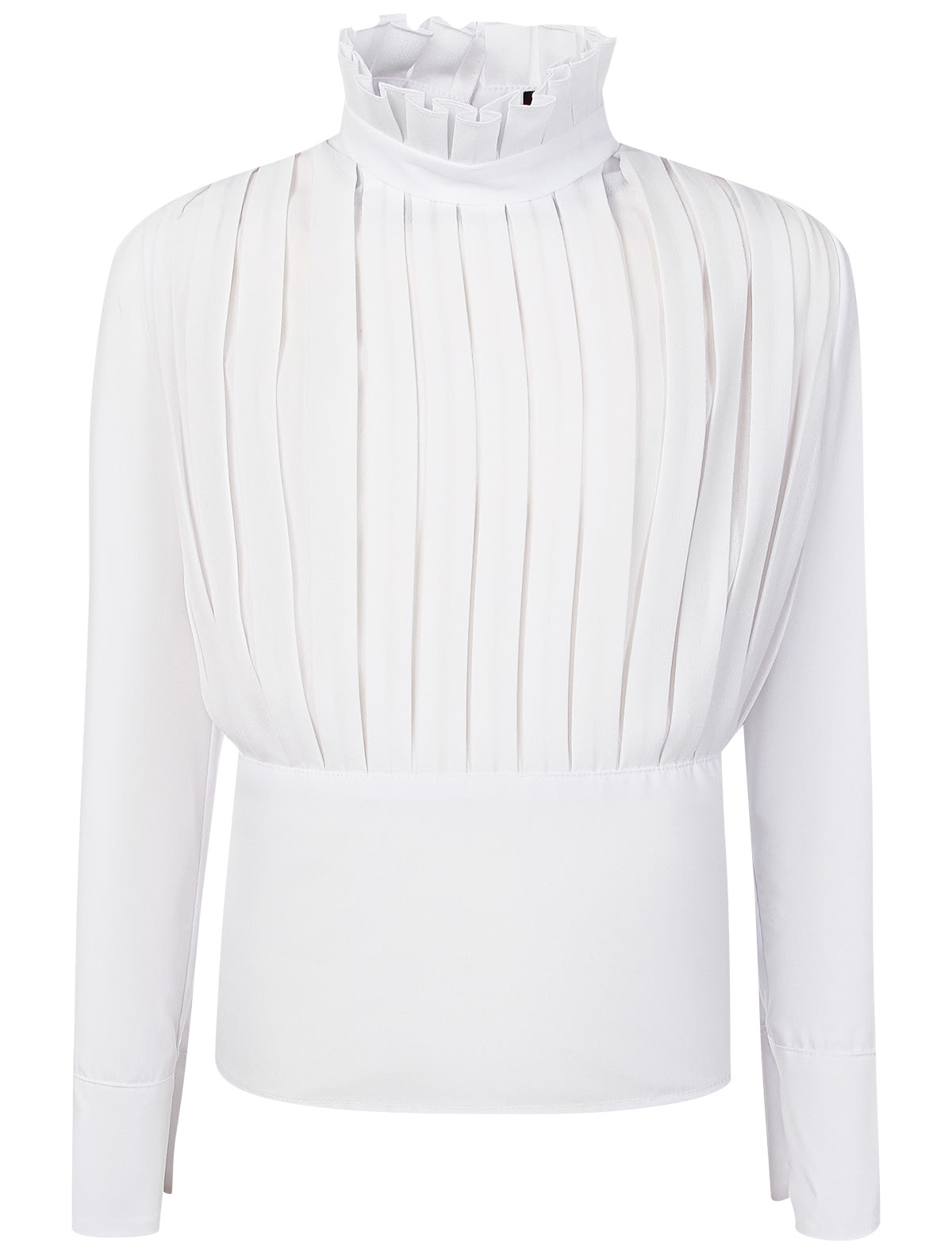 Блуза с воротником-стойкой