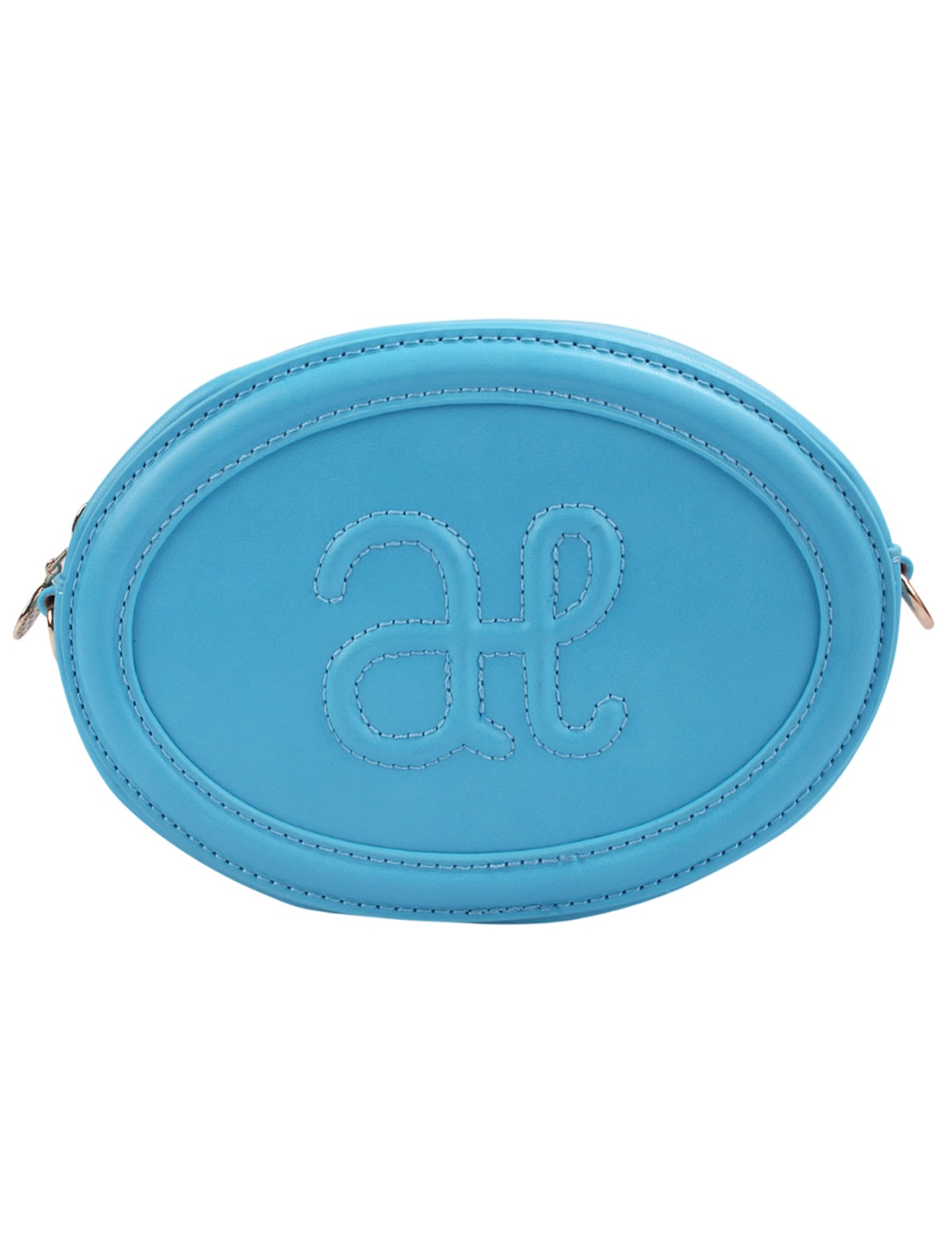 Голубая сумка с логотипом