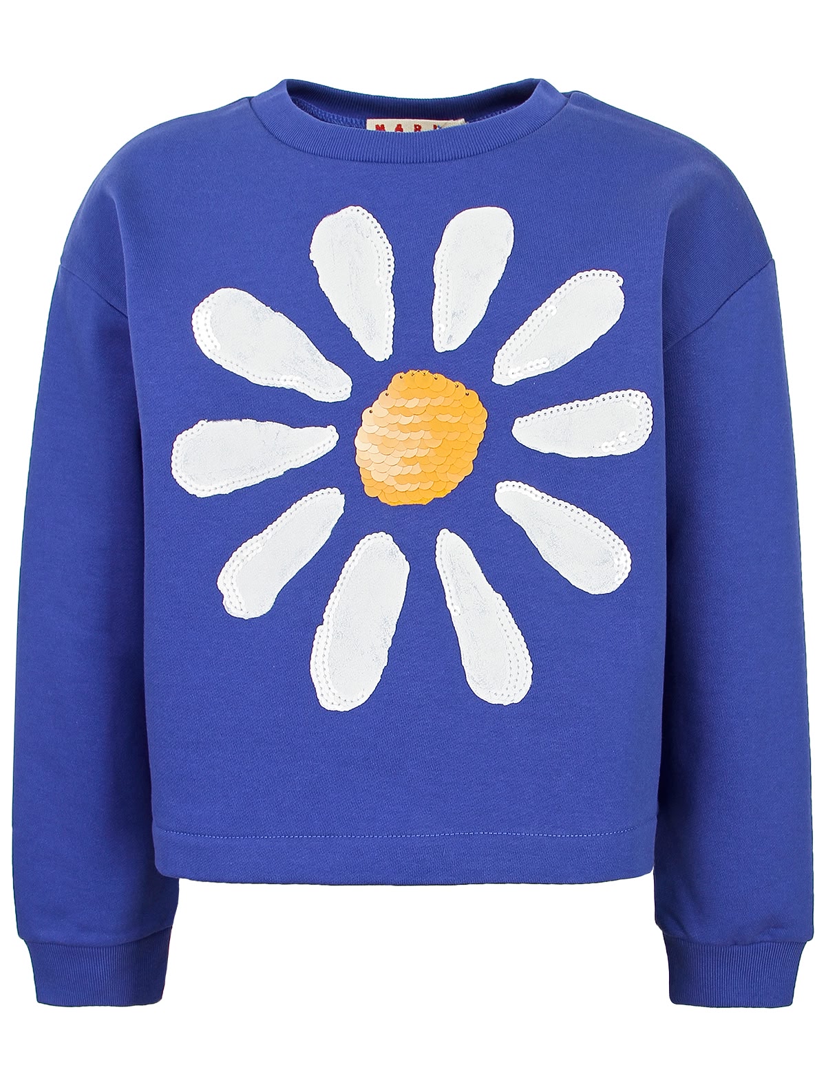 Короткий свитшот с ромашкой