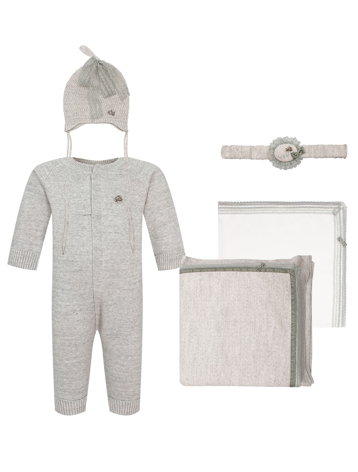 Комплект на выписку из 5 шт светло-серый