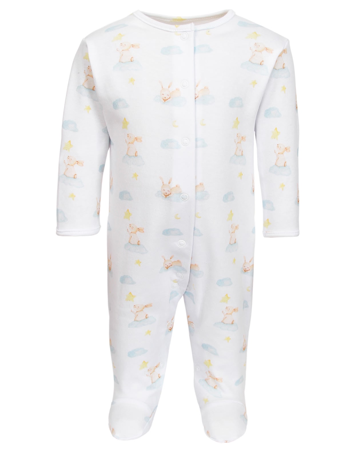 Комбинезон из хлопка с принтом зайчики