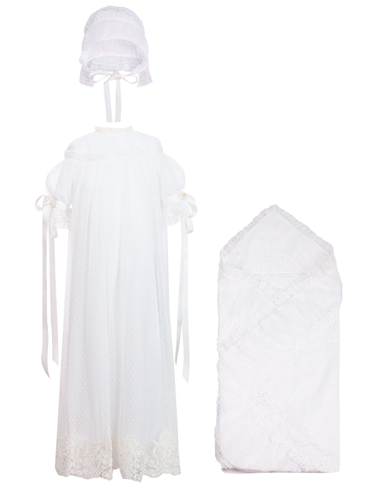 Набор крестильный Наследникъ Выжанова 2572280, цвет белый, размер 3