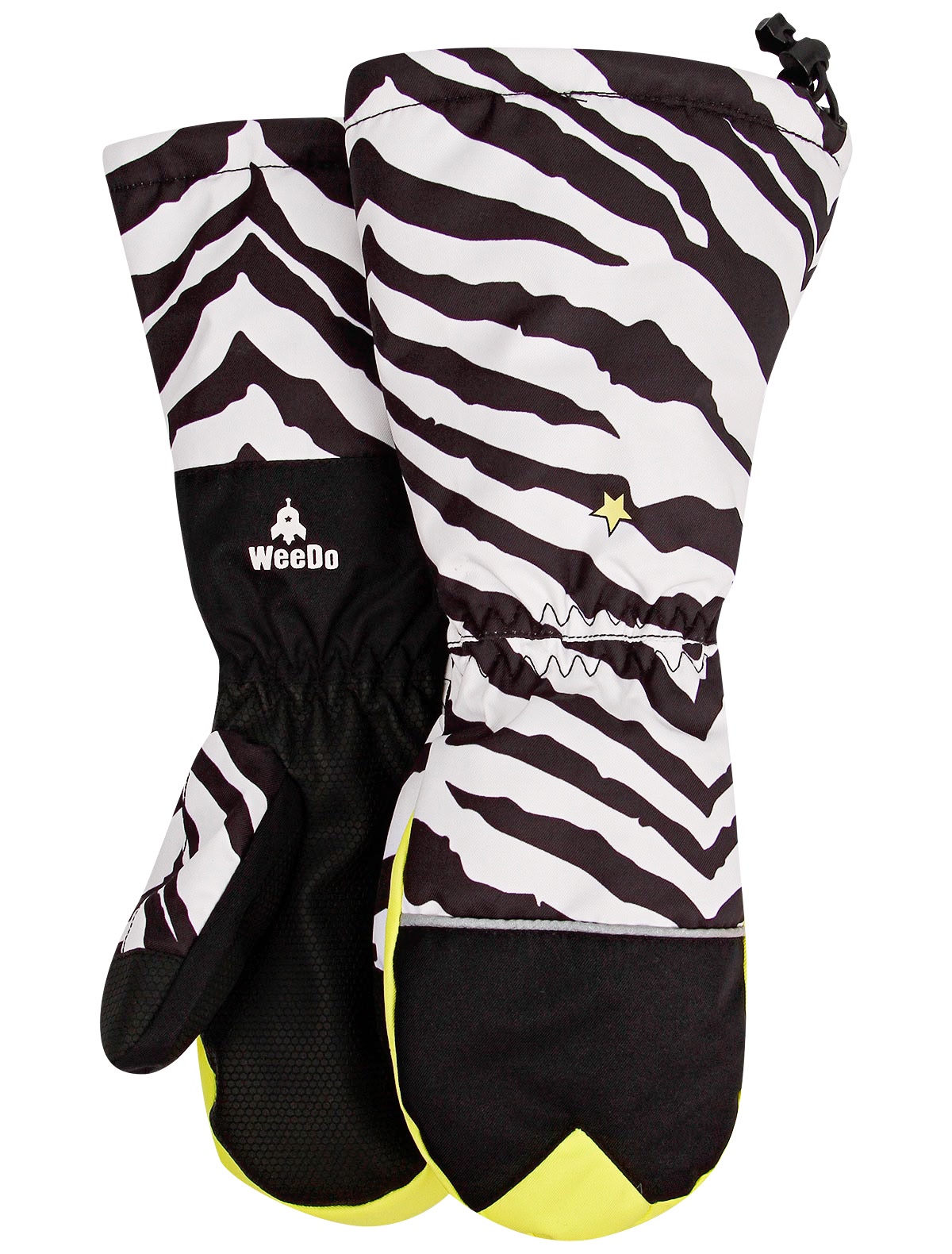 Варежки с принтом зебра