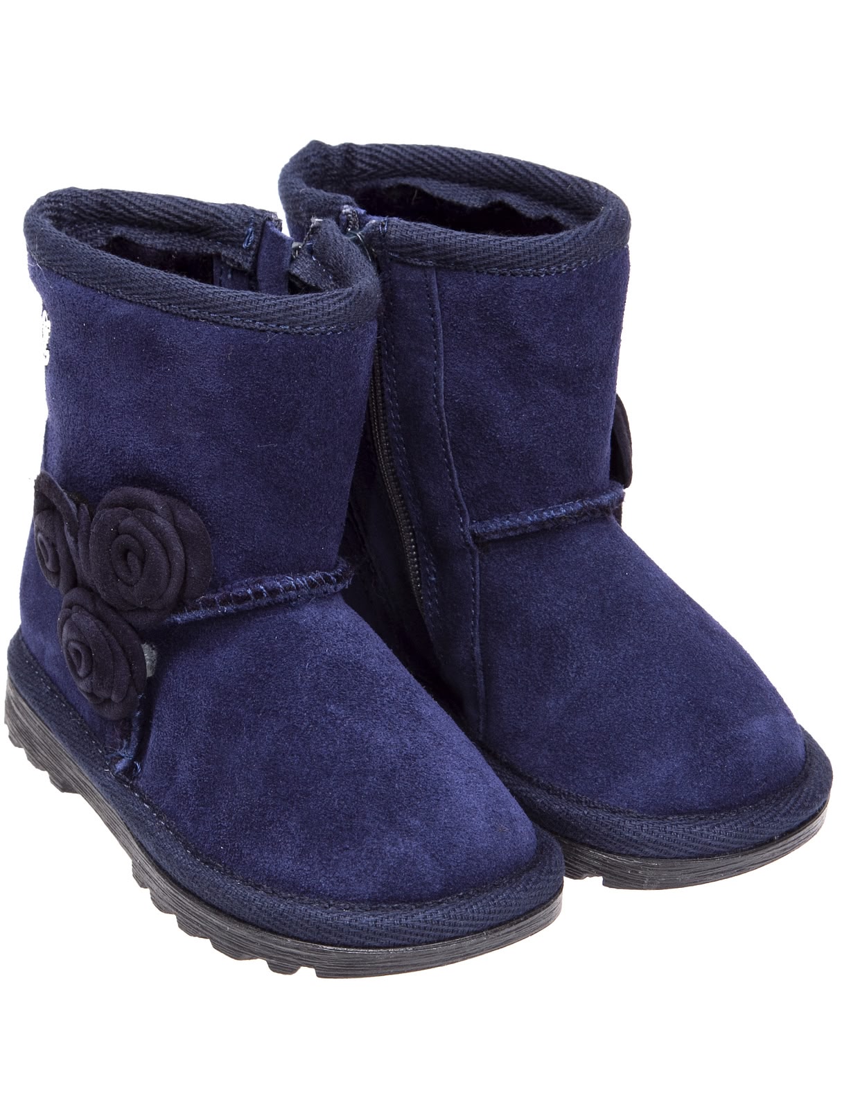 Синие сапоги с цветочками