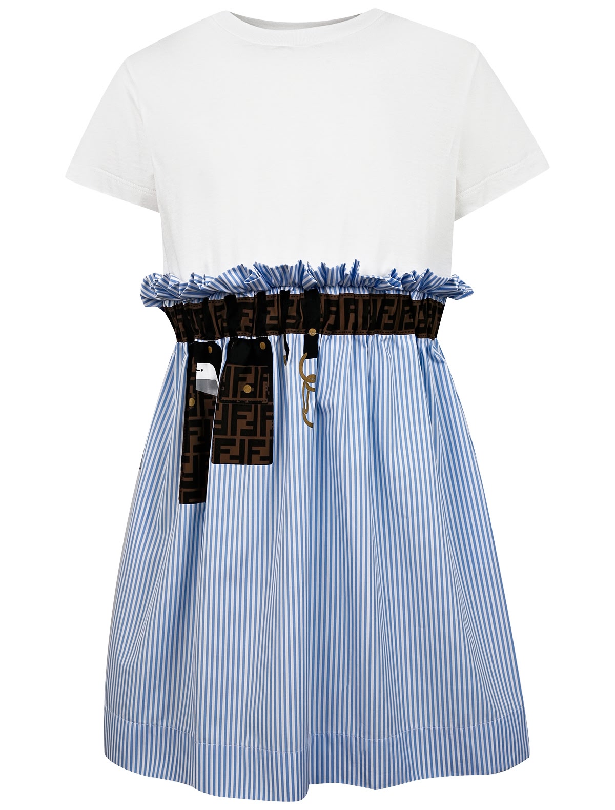 Платье с принтом на юбке