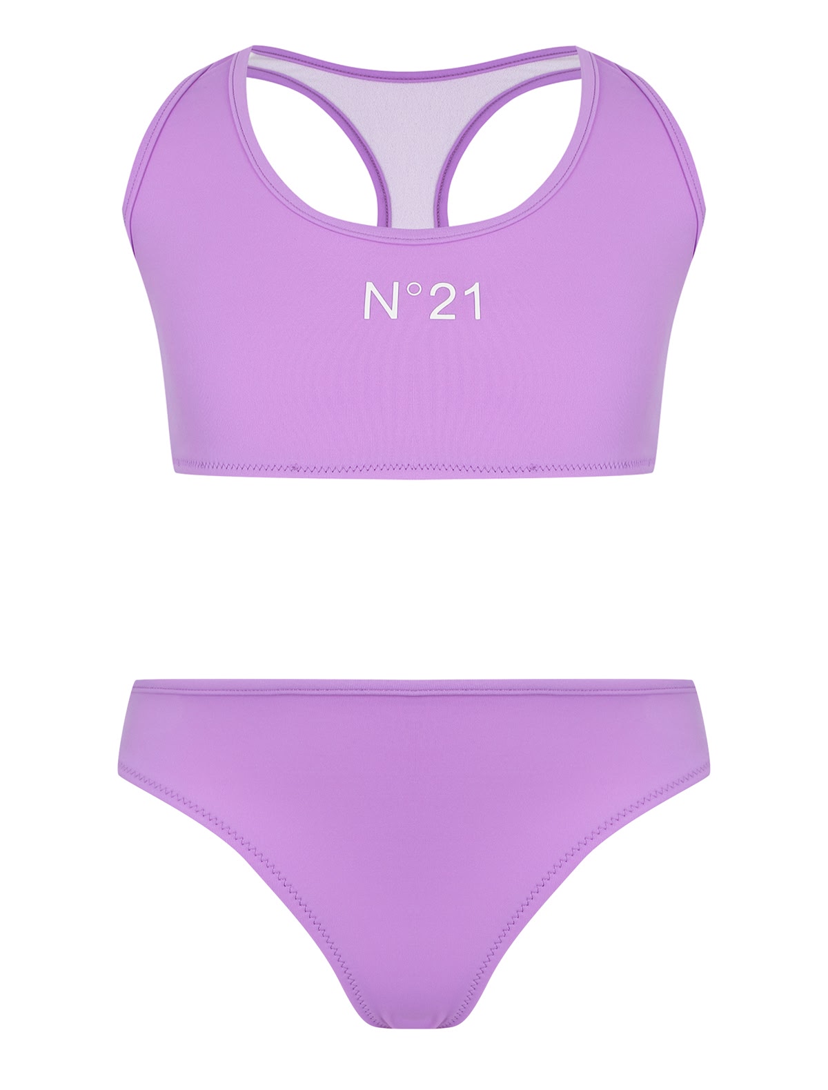 Раздельный купальник фиолетового цвета