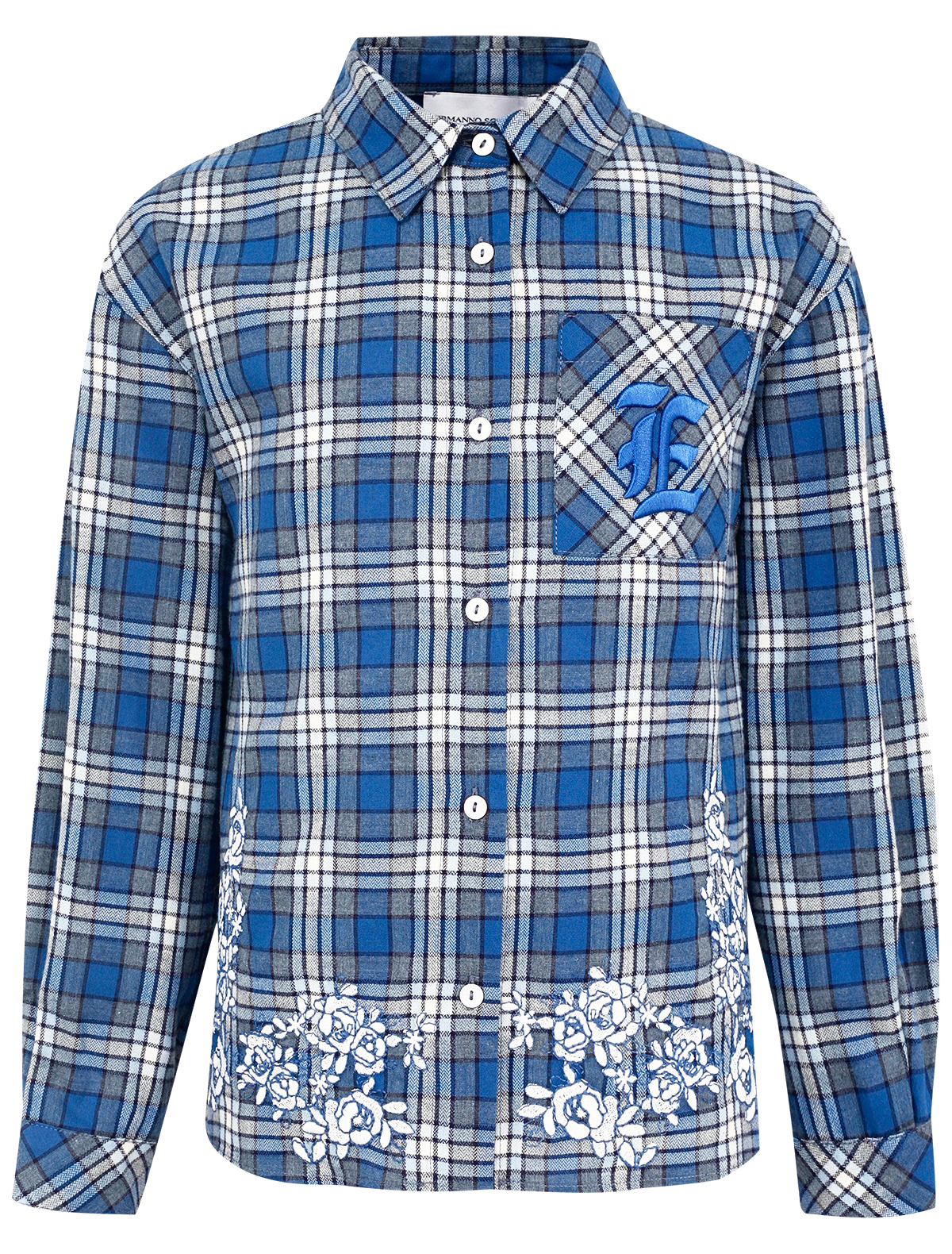 Рубашка Ermanno Scervino 2477557, цвет синий, размер 9 1014509280060 - фото 1