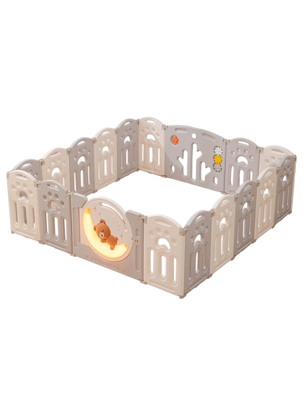 Манеж UNIX Kids DeLuxe Grey