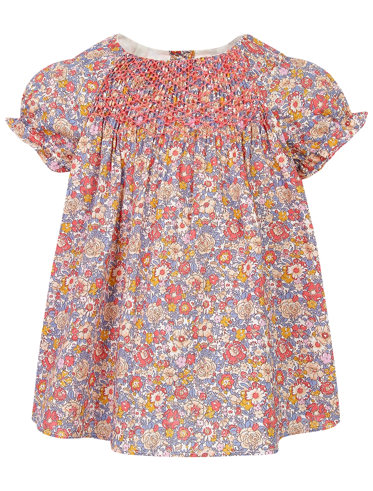 Хлопковая блуза с вышивкой ручной работы