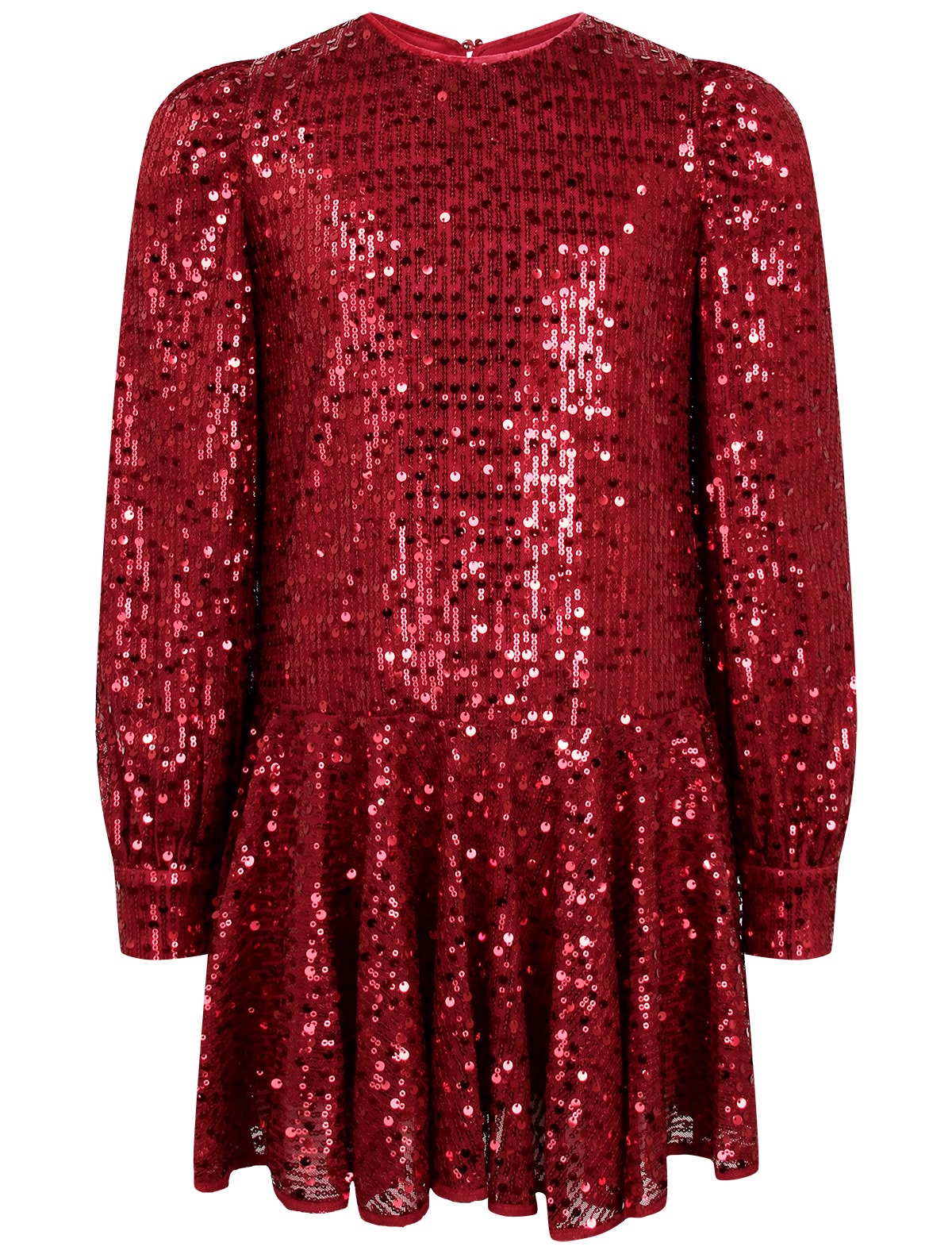 Красное платье с пайетками