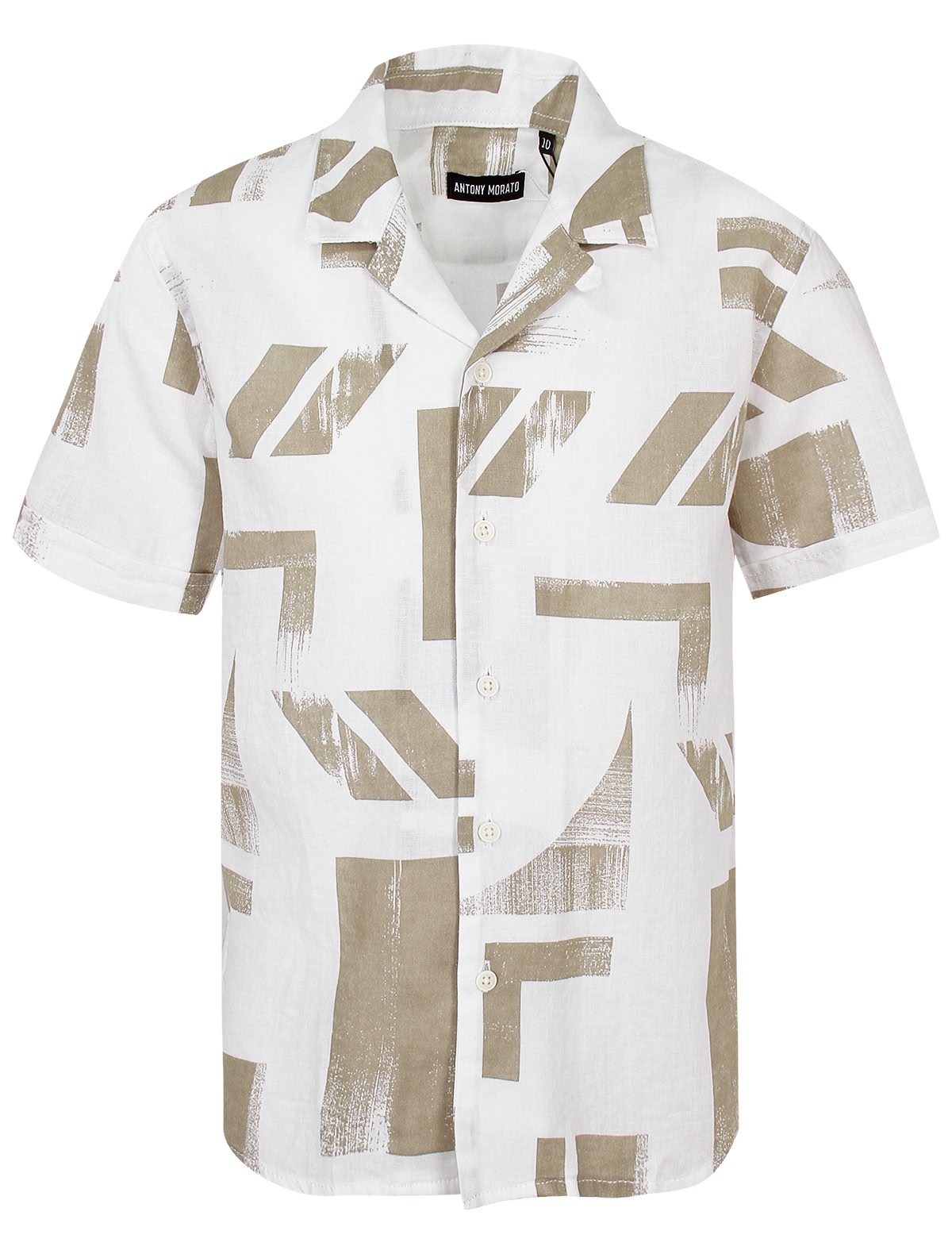 Рубашка с кремовым принтом