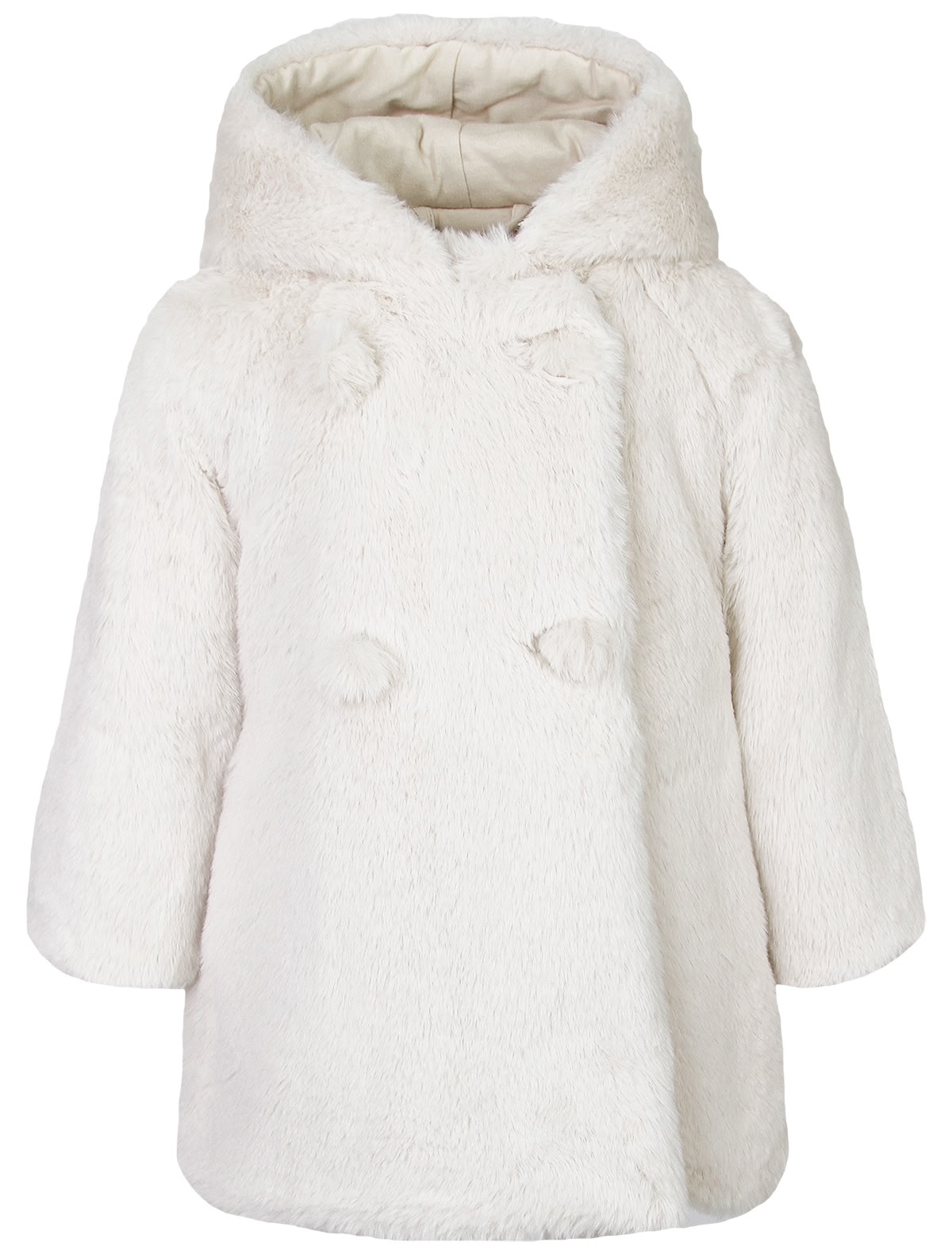 Пальто А-силуэта из экомеха