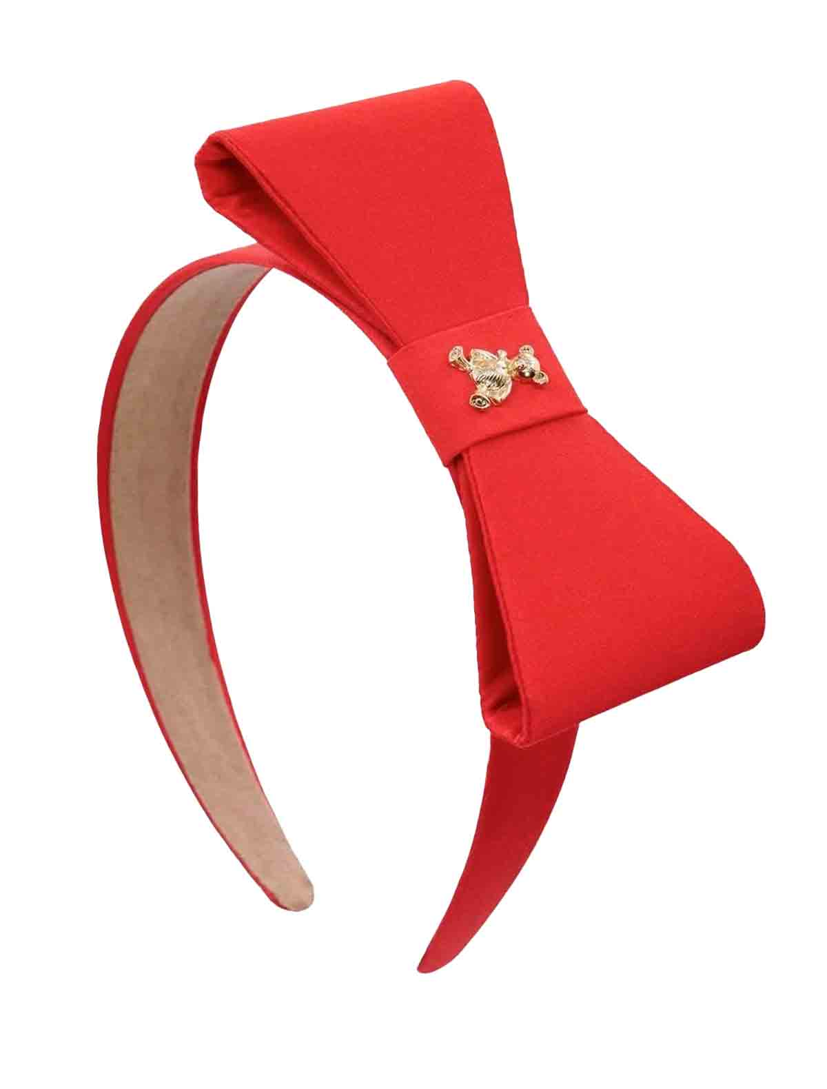 Красный ободок с бантом