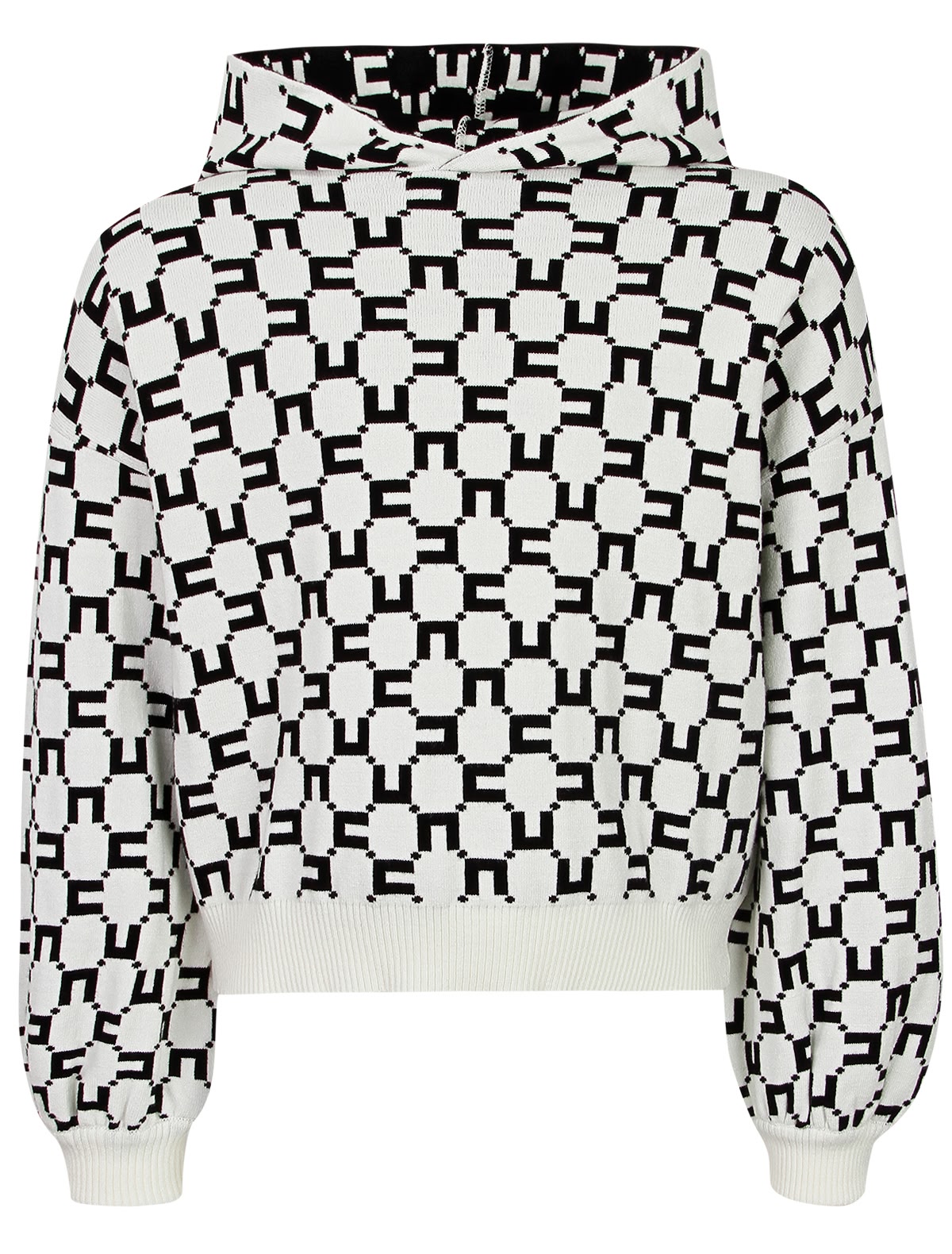 Чёрно-белый джемпер с монограммой