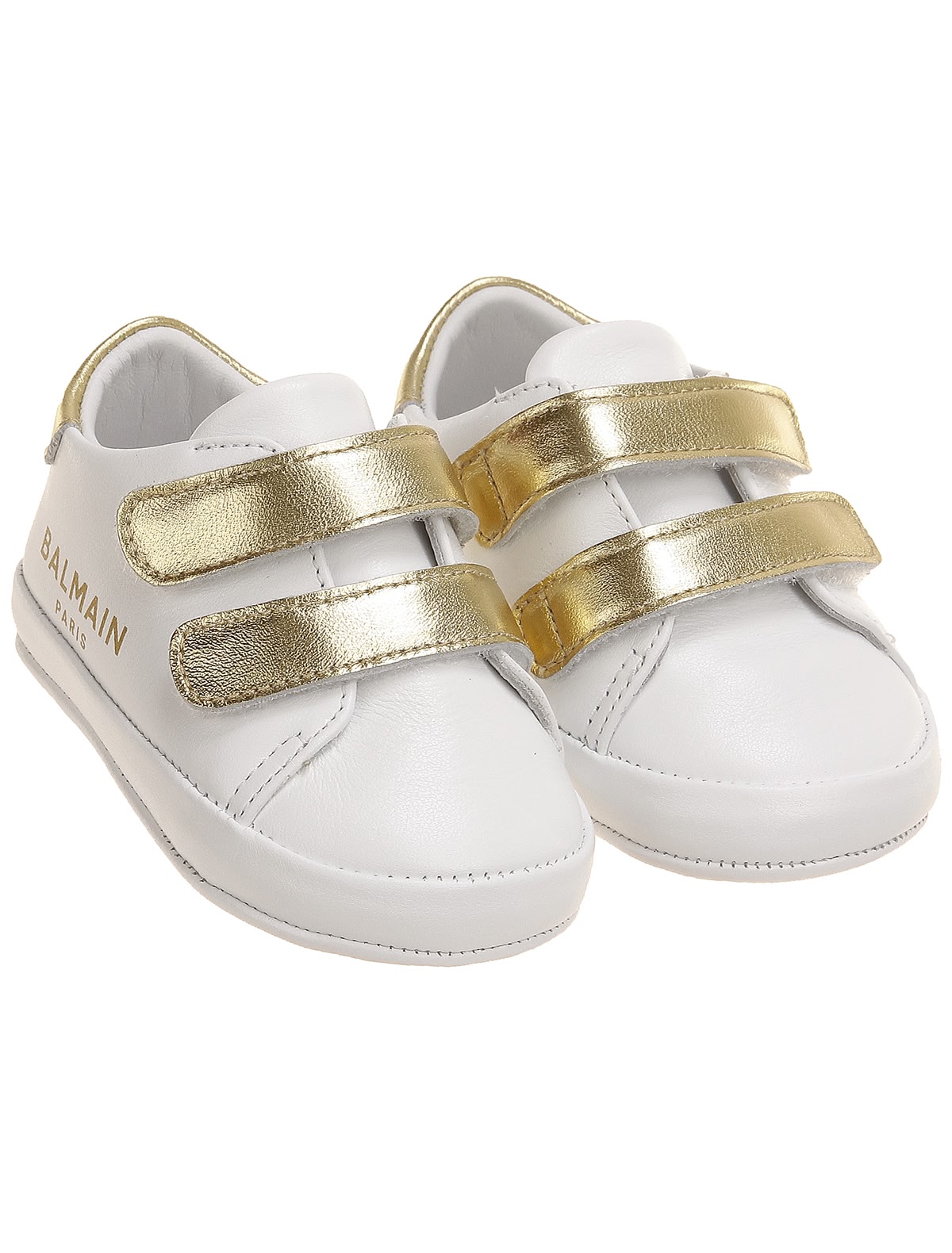 Пинетки с золотистыми липучками