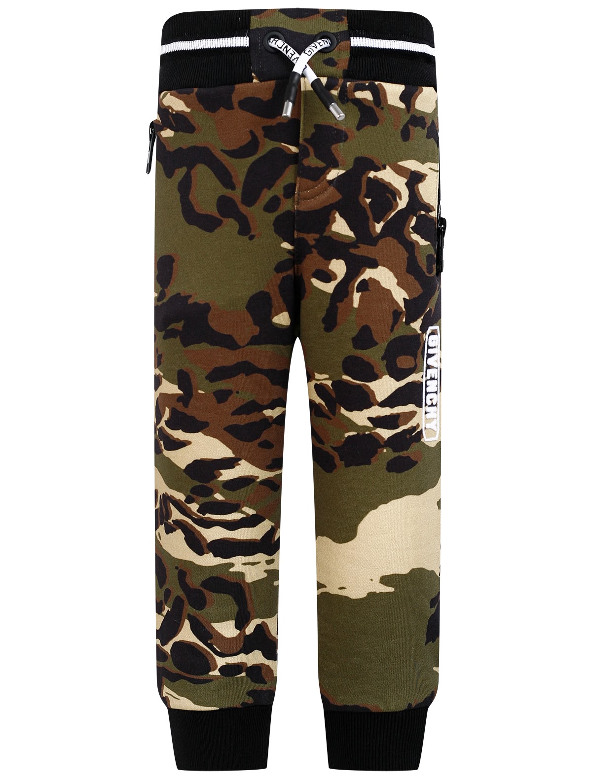 Брюки спортивные с камуфляжным принтом