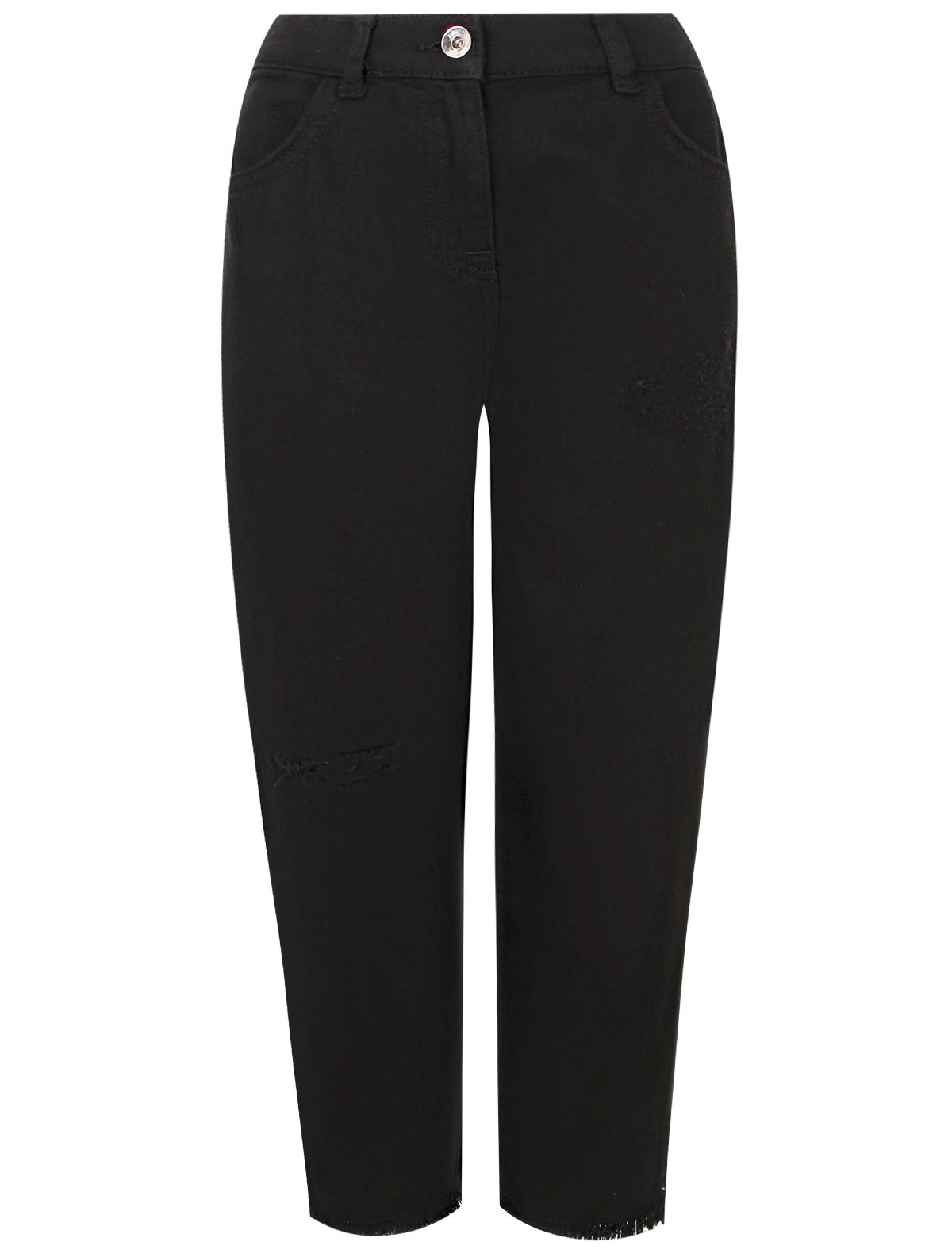 Чёрные джинсы с необработанным краем