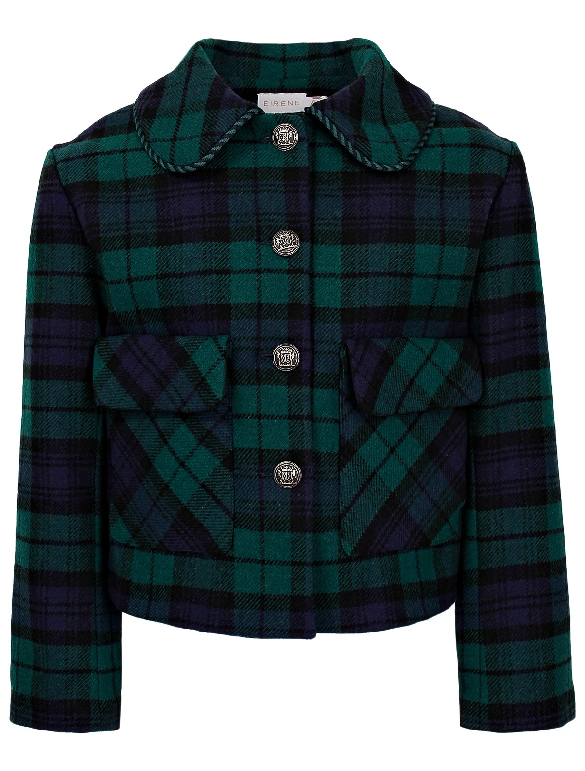 Шерстяной жакет в клетку