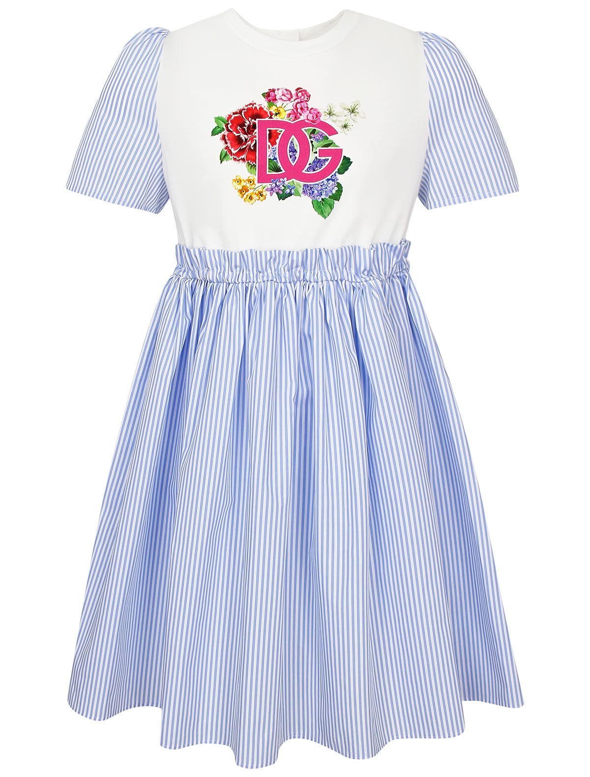 Платье в голубую полоску