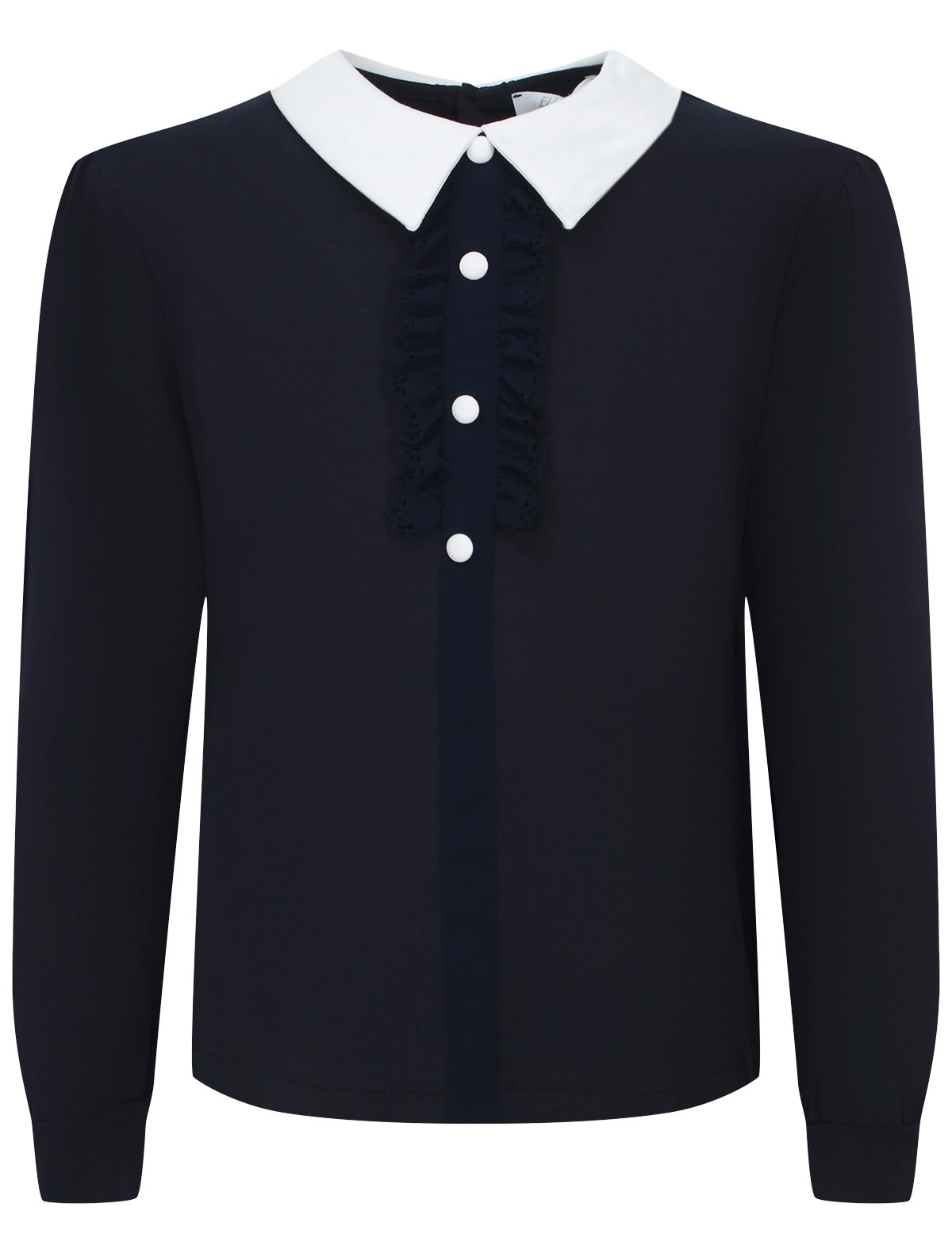 Блуза с контрастным воротником