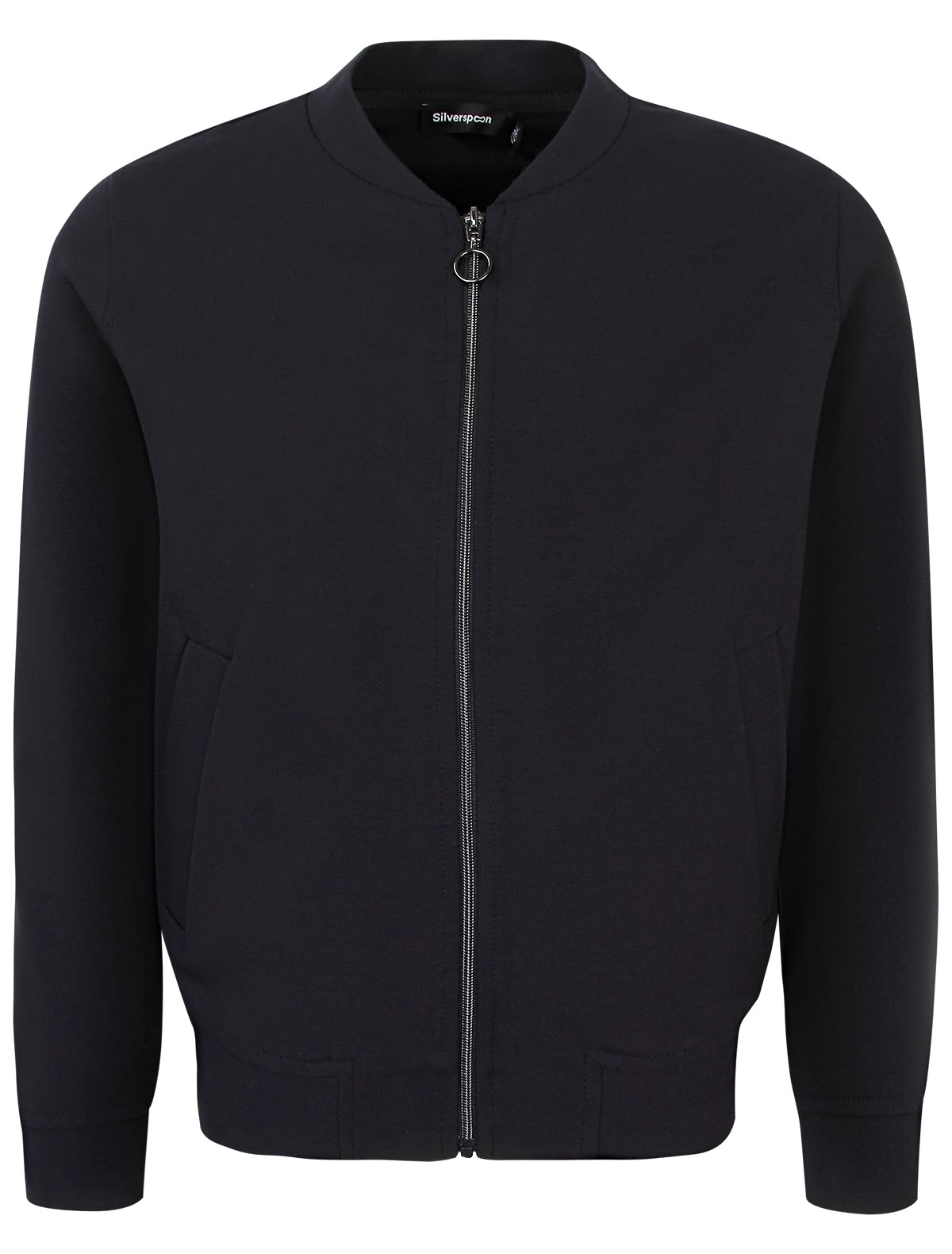 Тёмно-синий жакет на молнии