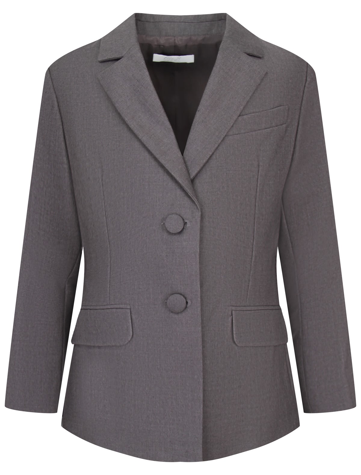 Серый однобортный пиджак