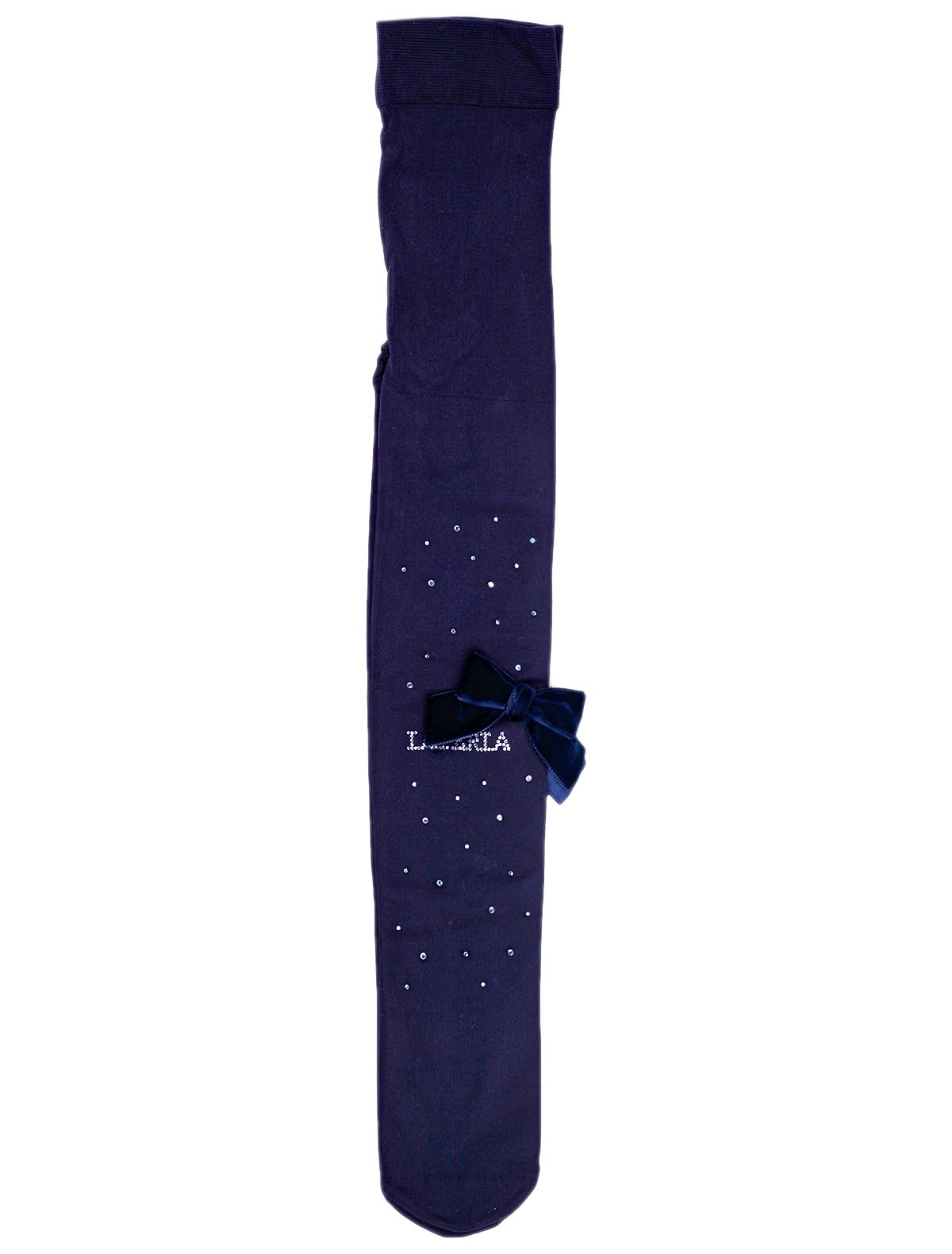 Синие колготки с бантиком