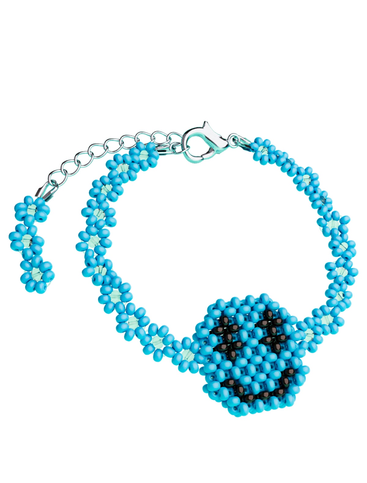 Браслет Смайл голубой