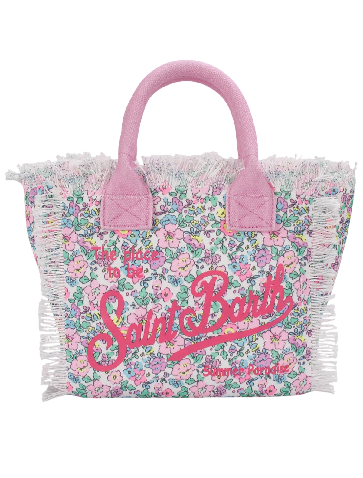 Сумка пляжная с цветочным принтом