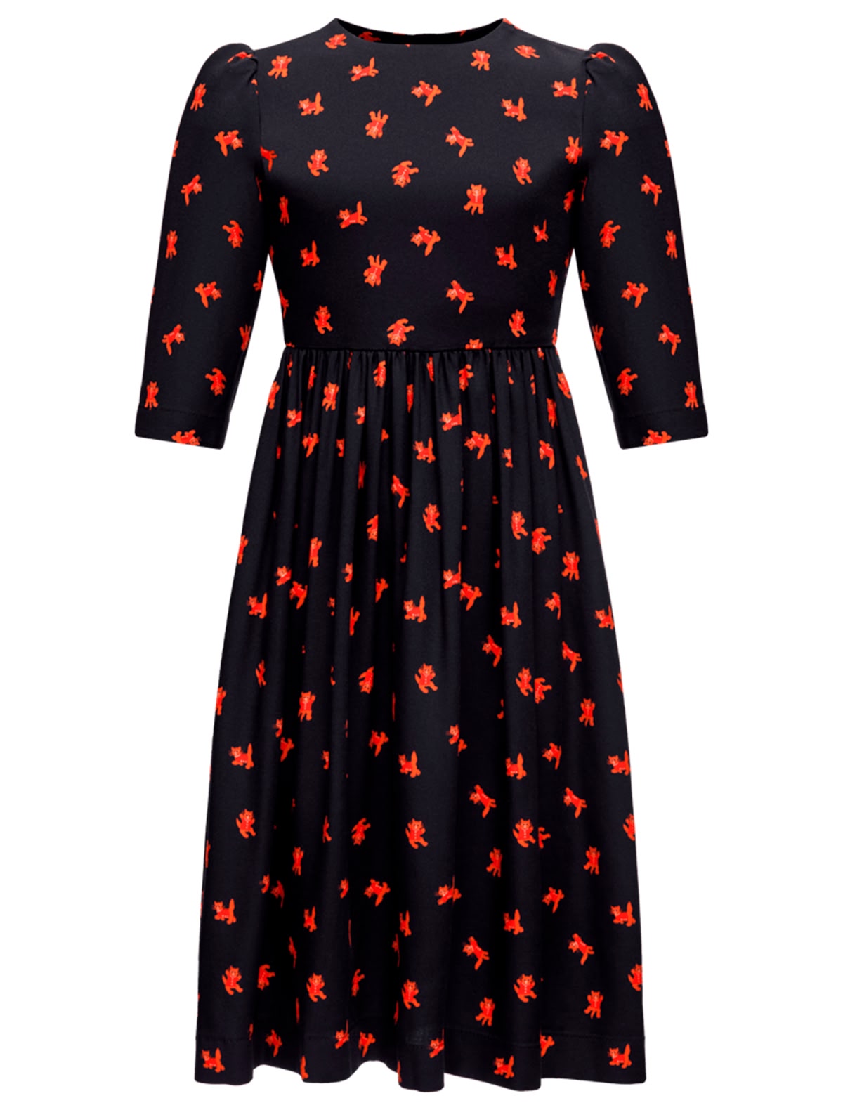 Черное платье из вискозы