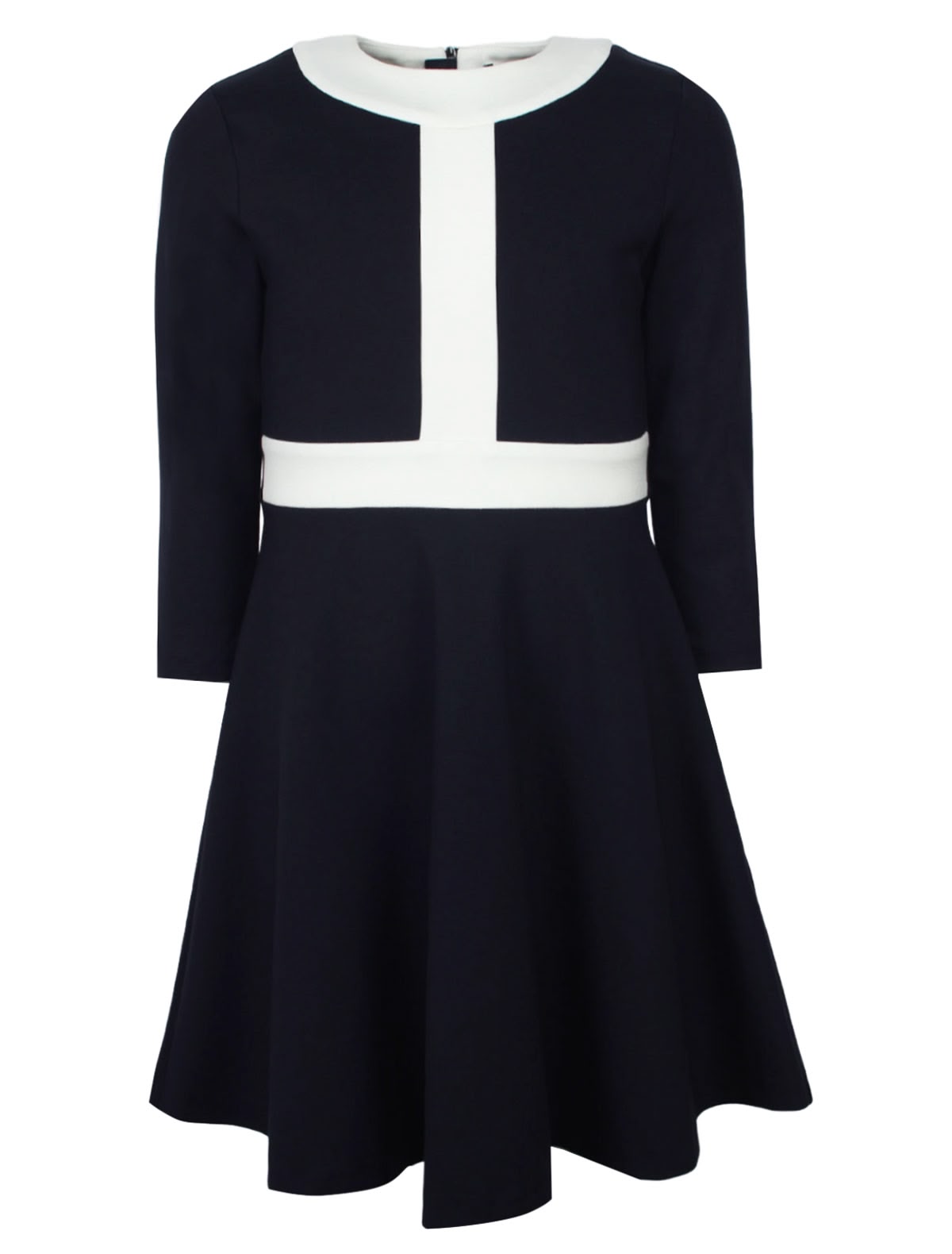 Платье с контрастной отделкой