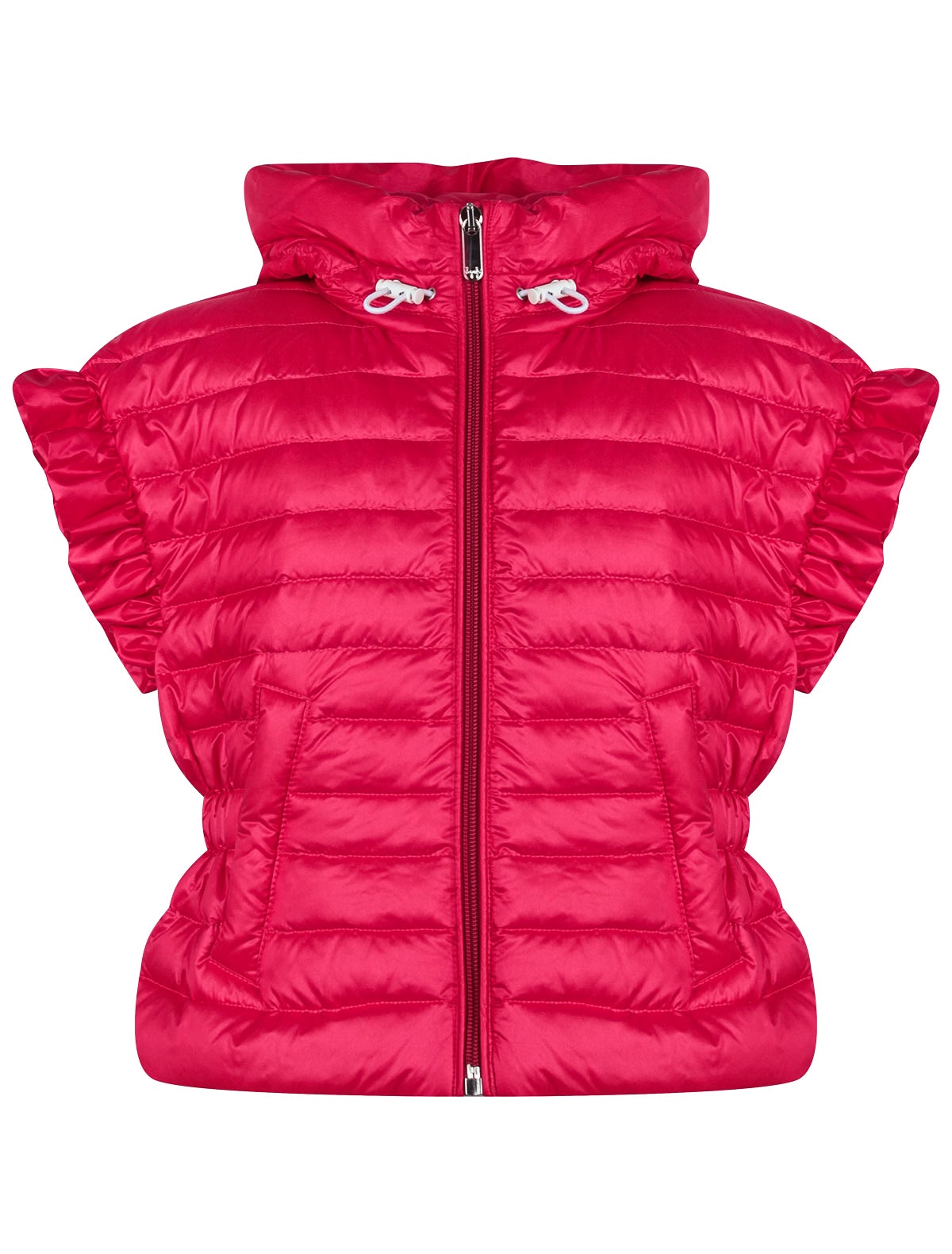 утепленный жилет с оборками