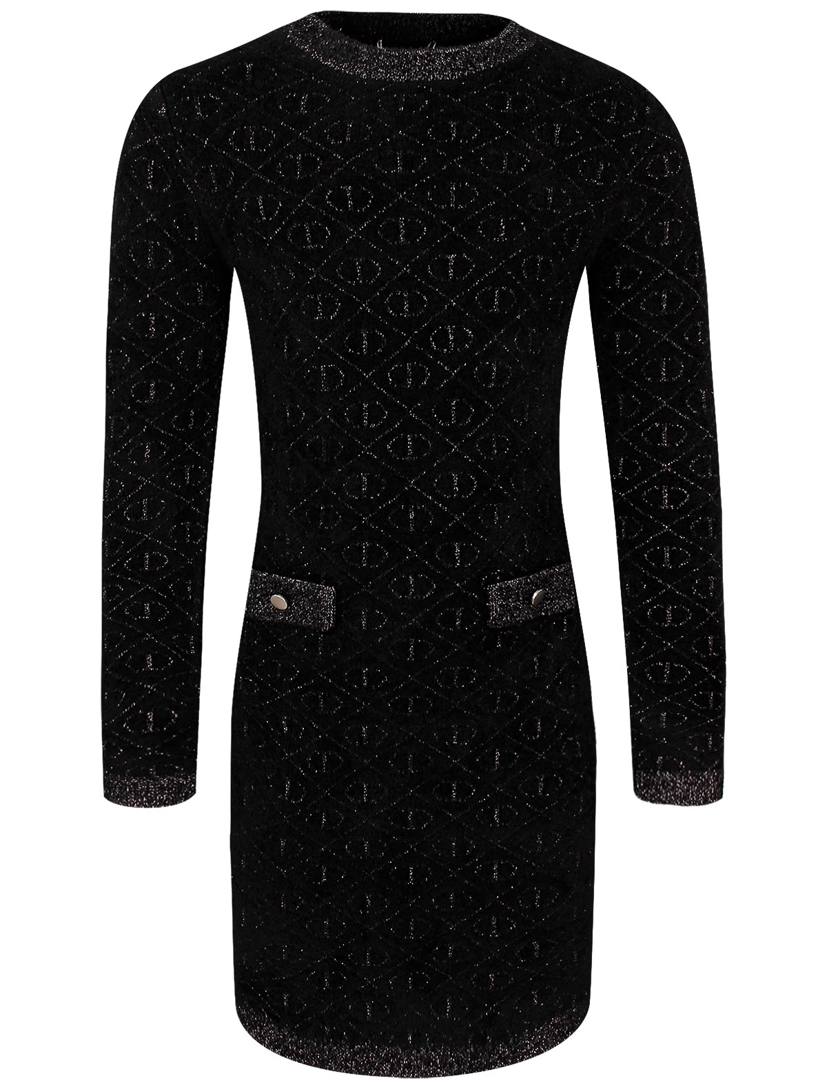 Чёрное трикотажное платье