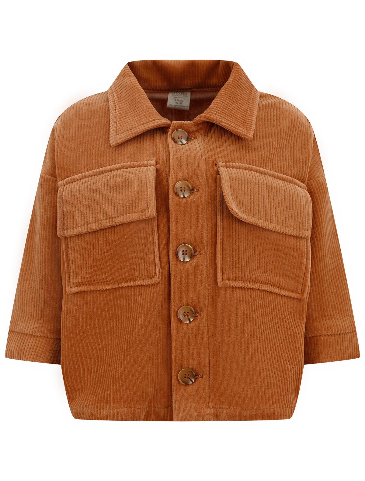 Коричневая вельветовая рубашка