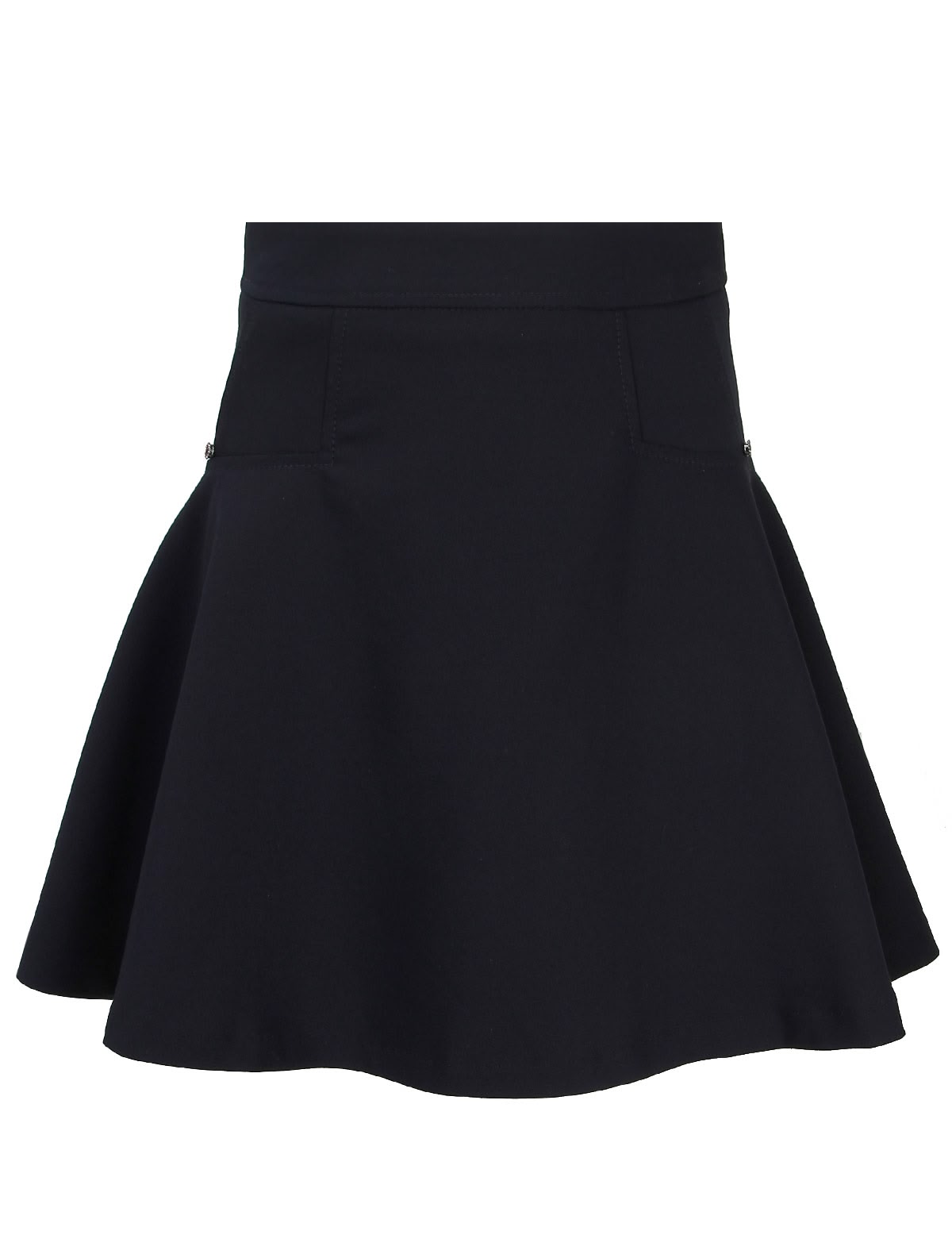 Синяя юбка-трапеция