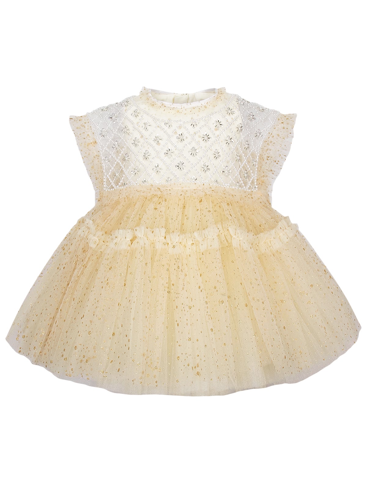 Золотое воздушное платье