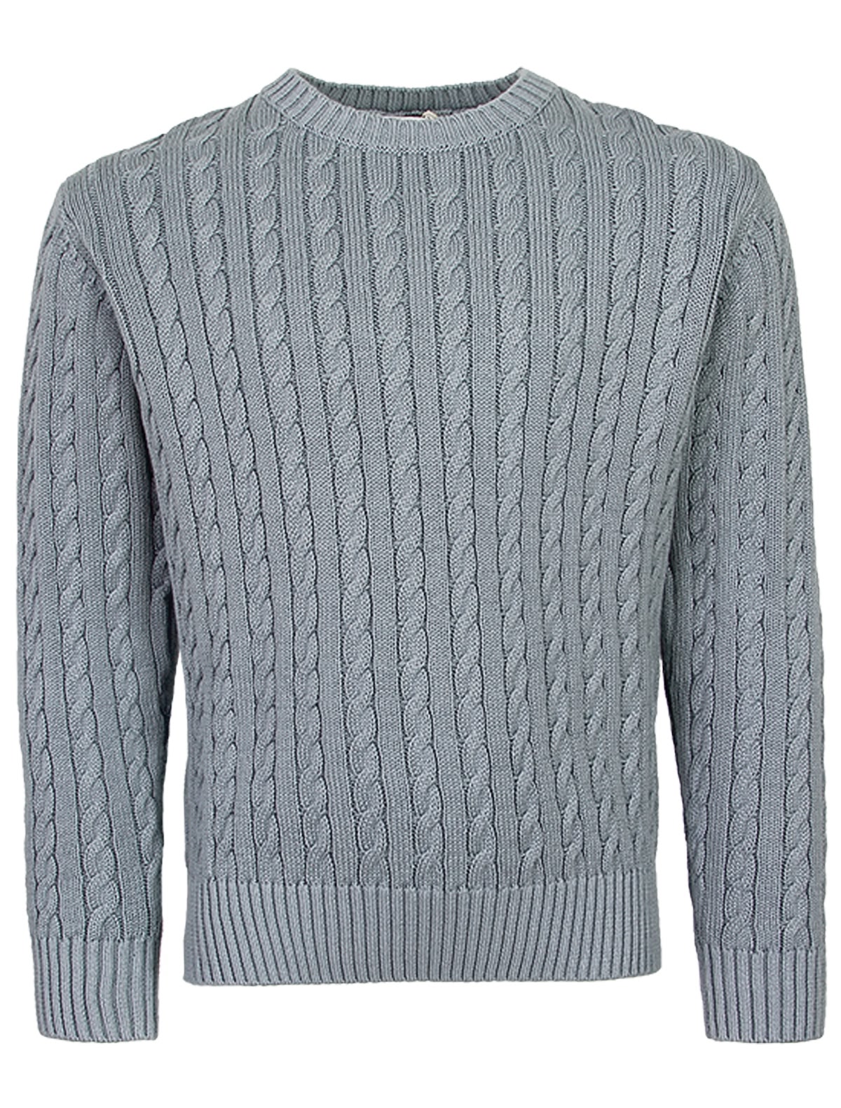 Серо-голубой джемпер из хлопка