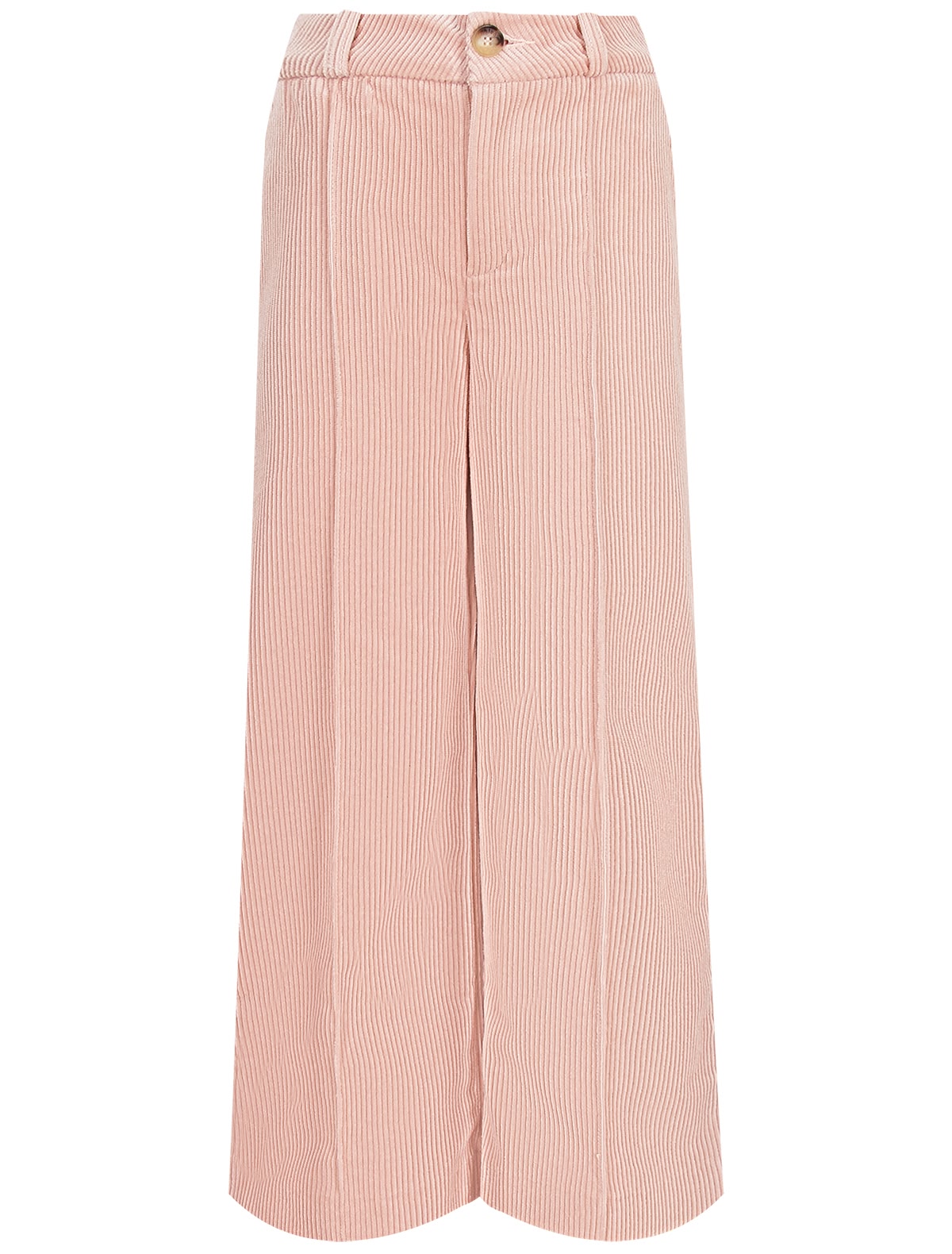 Пудрово-розовые вельветовые брюки