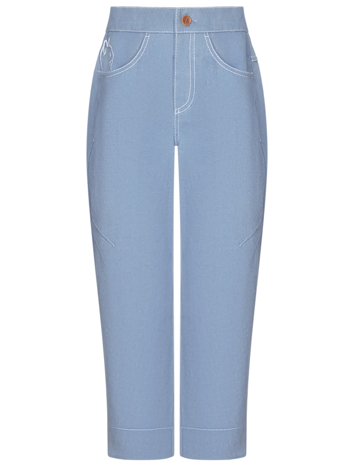 Брюки с контрастной строчкой