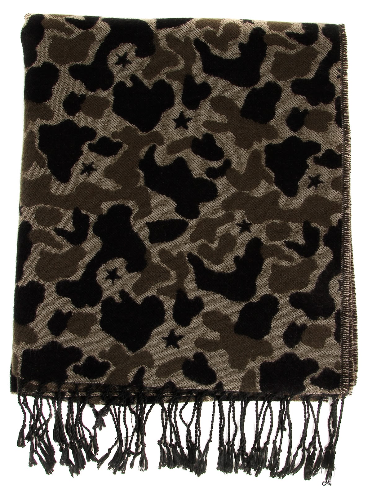 Шарф с принтом хаки