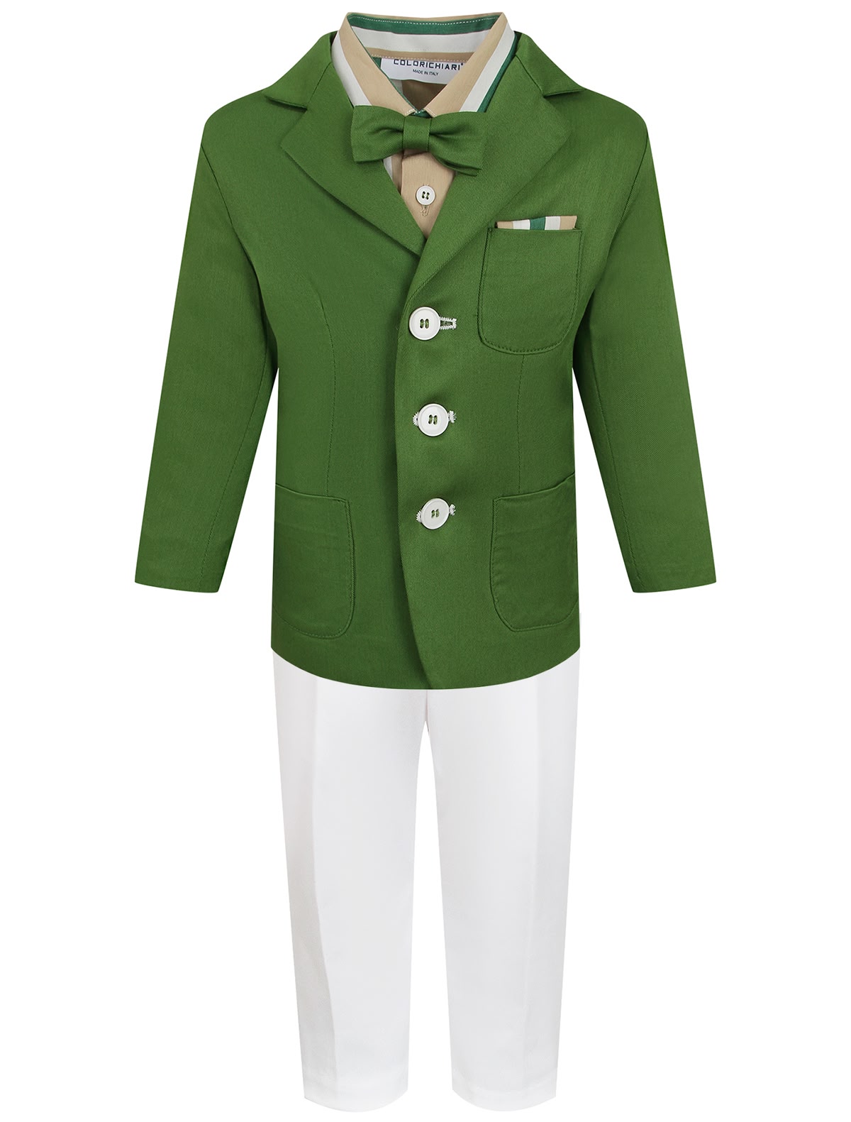 Костюм из 4 изд. с зелёным пиджаком
