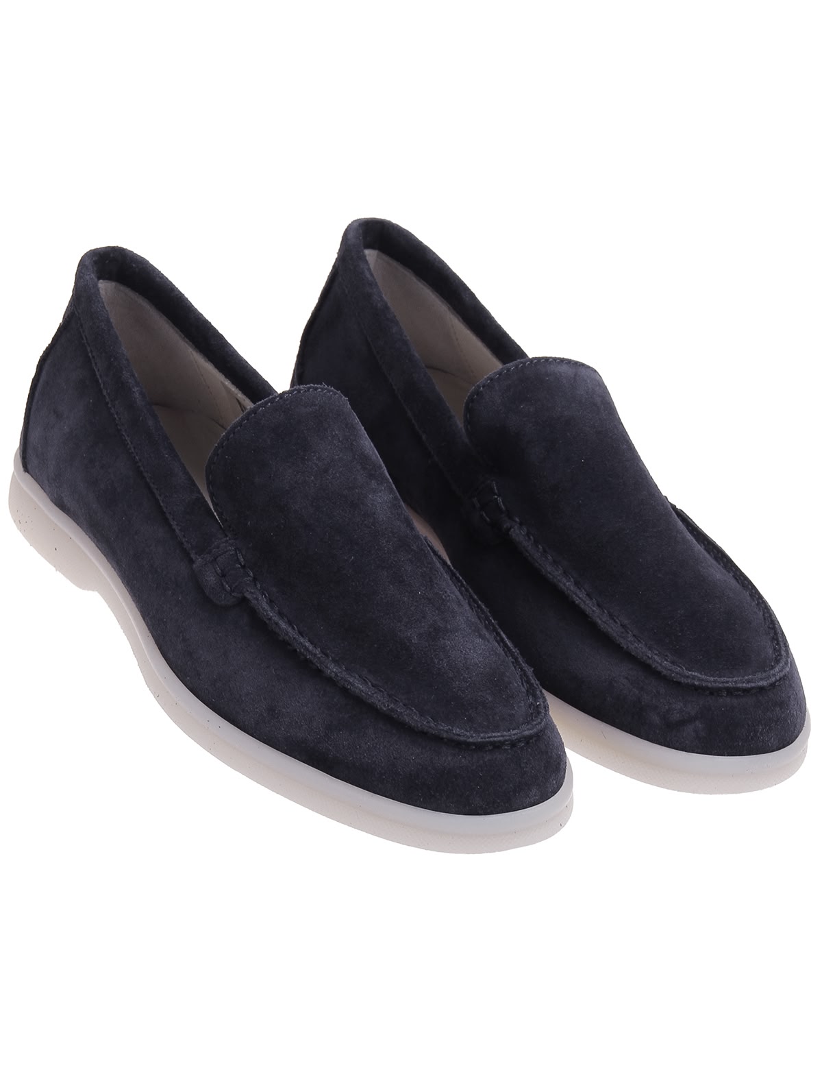 Тёмно-синие лоферы