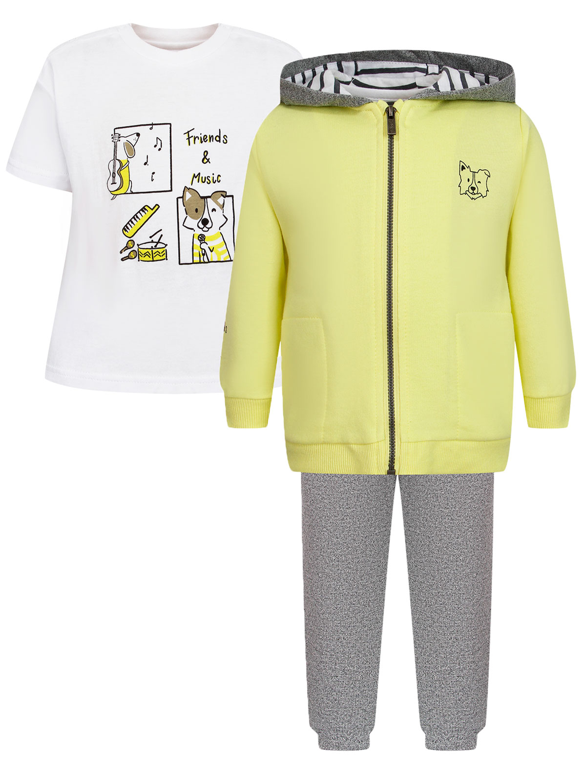 Костюм спортивный из толстовки,футболки и брюк